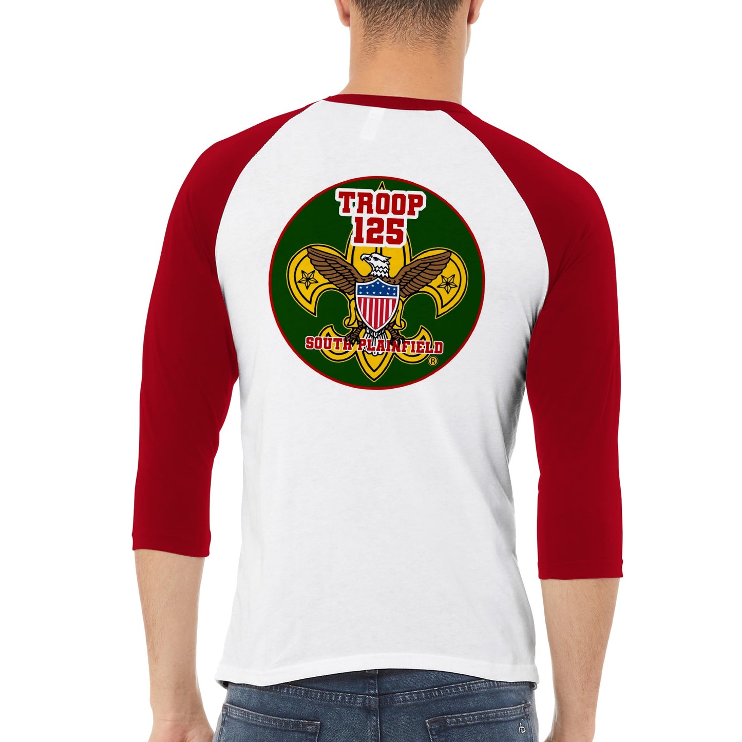 Troop 125 Scout Code v1a - Unisex 3/4 sleeve Raglan T-shirt