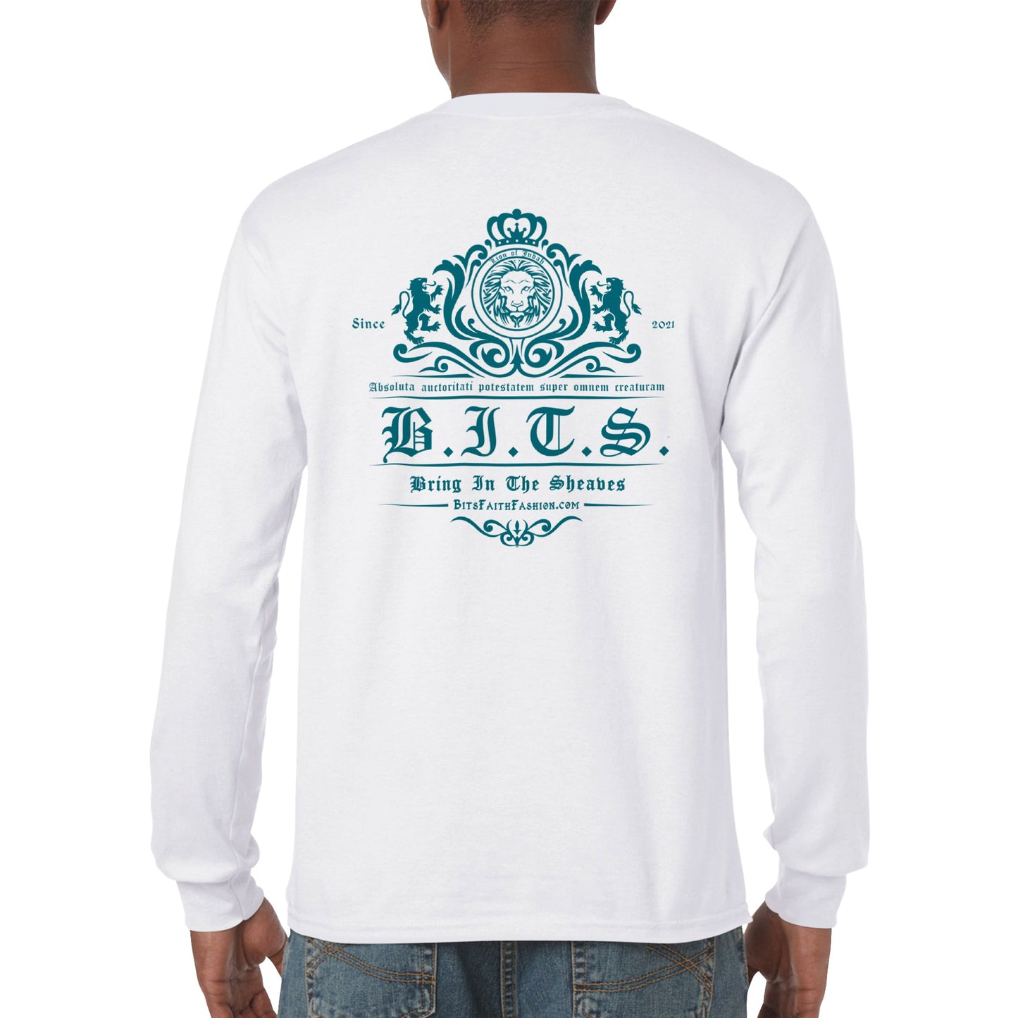 Lion of Judah Stylized CRYSTAL TEAL EDITION, Classic Unisex Longsleeve T-shirt
