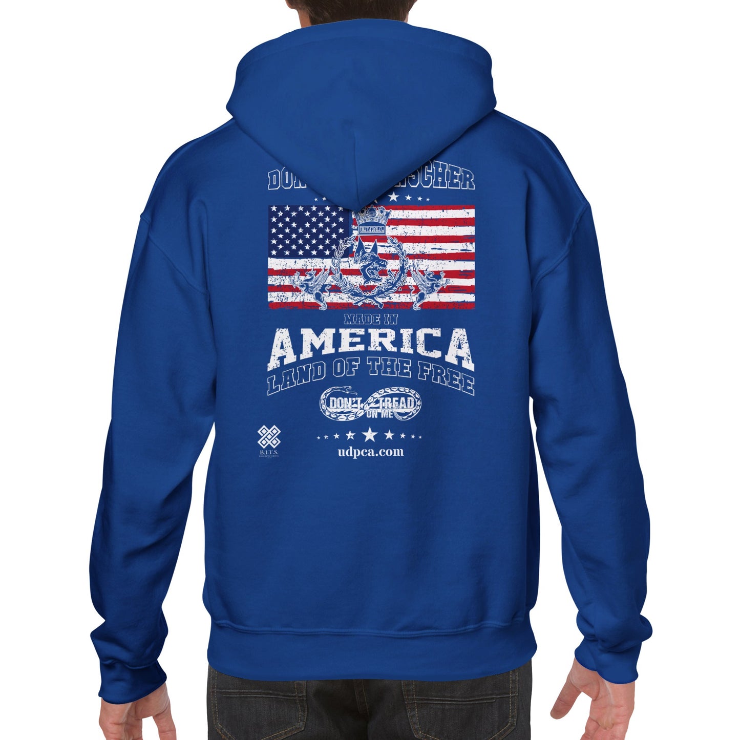 Donovan Pinscher American Made Classic Crest, Classic Unisex Pullover Hoodie