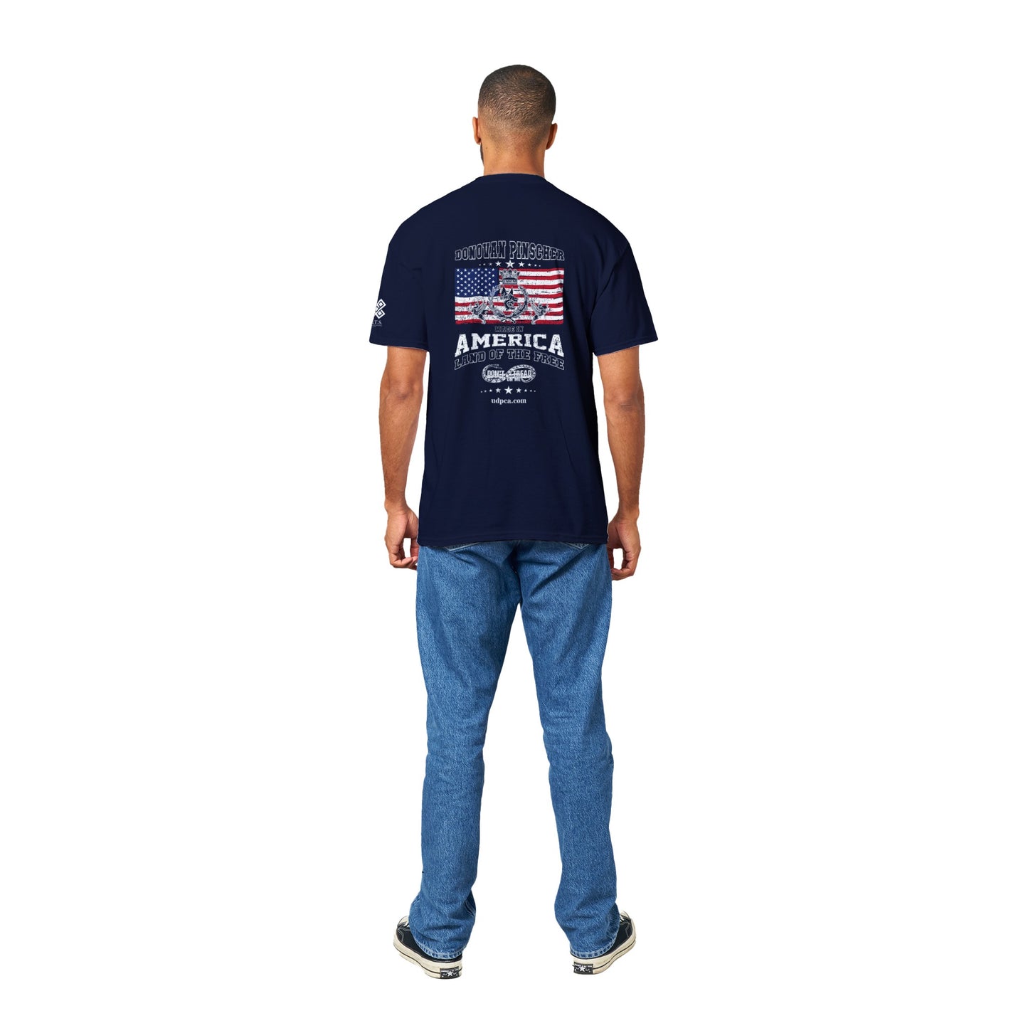 Donovan Pinscher American Made Classic Crest, Heavyweight Unisex Crewneck T-shirt