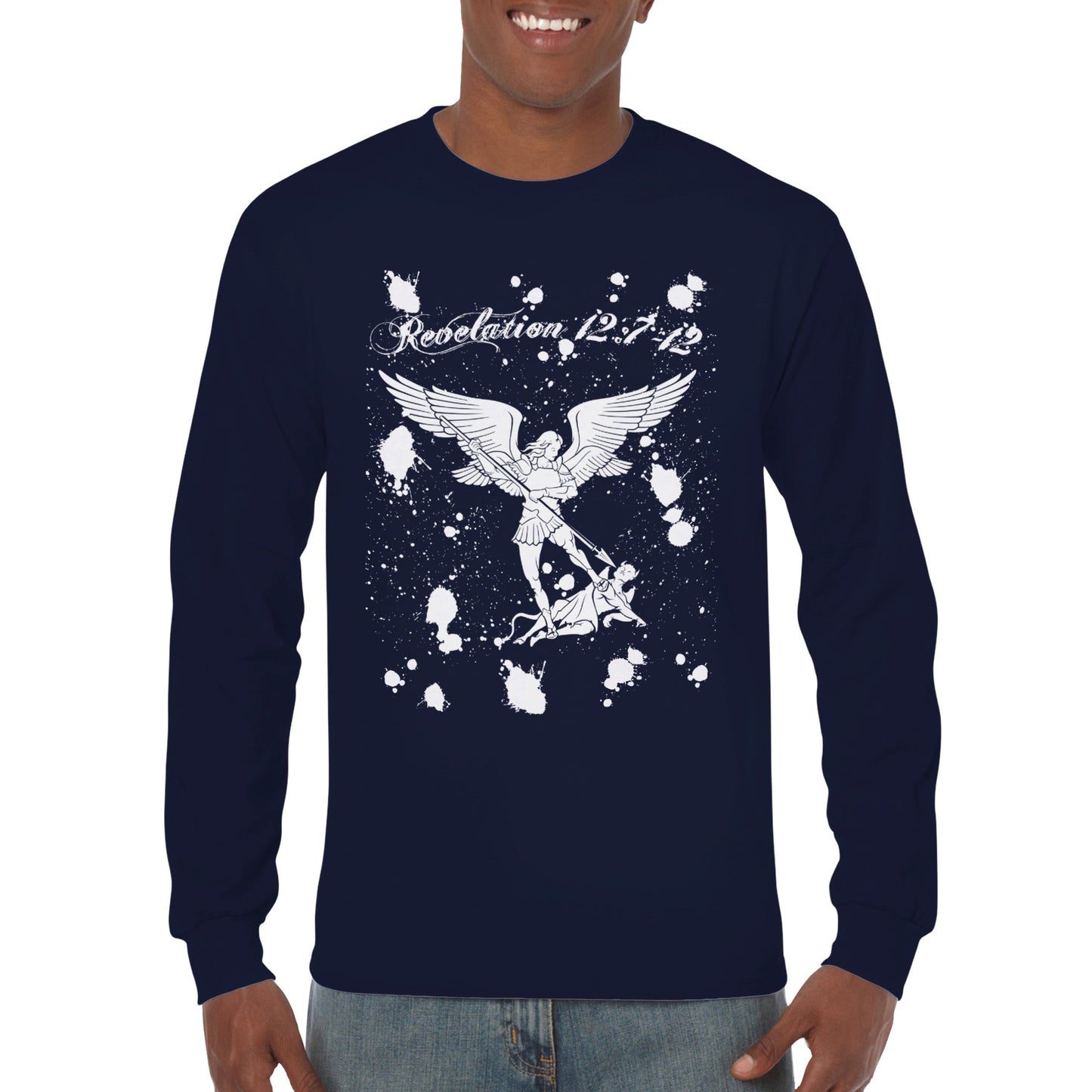 Revelation 12:7-12 Arch Angel Michael Conquers, Classic Unisex Longsleeve T-shirt