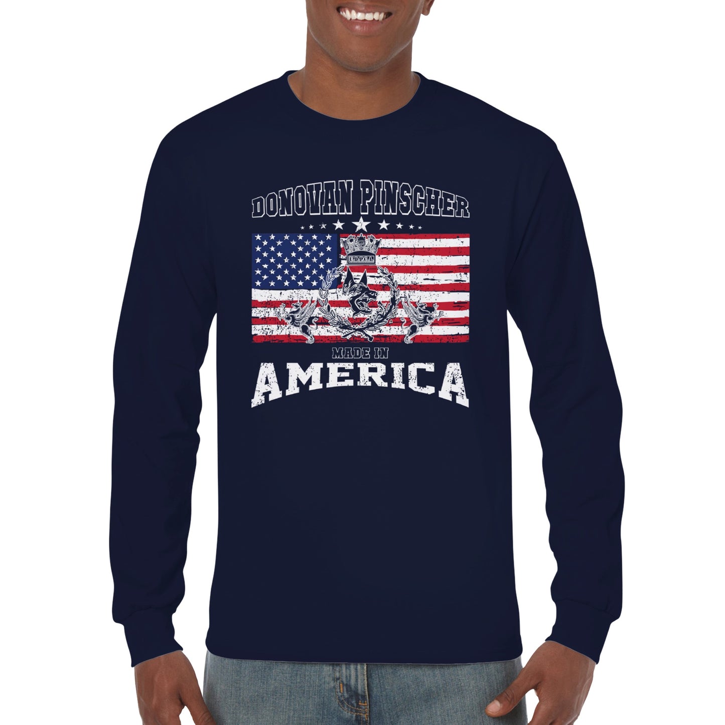 Donovan Pinscher American Made Classic Crest, Classic Unisex Longsleeve T-shirt