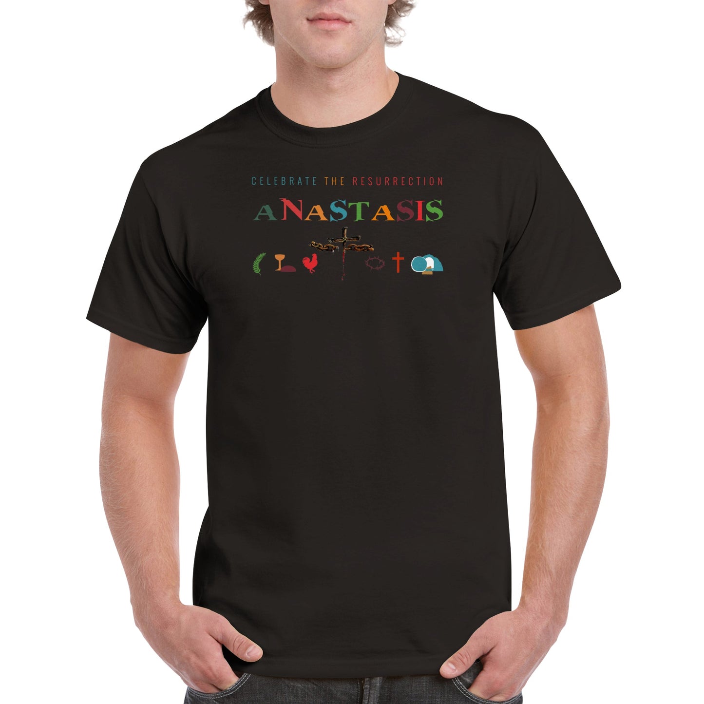 Anastasis Celebrate the Resurrection, Heavyweight Unisex Crewneck T-shirt