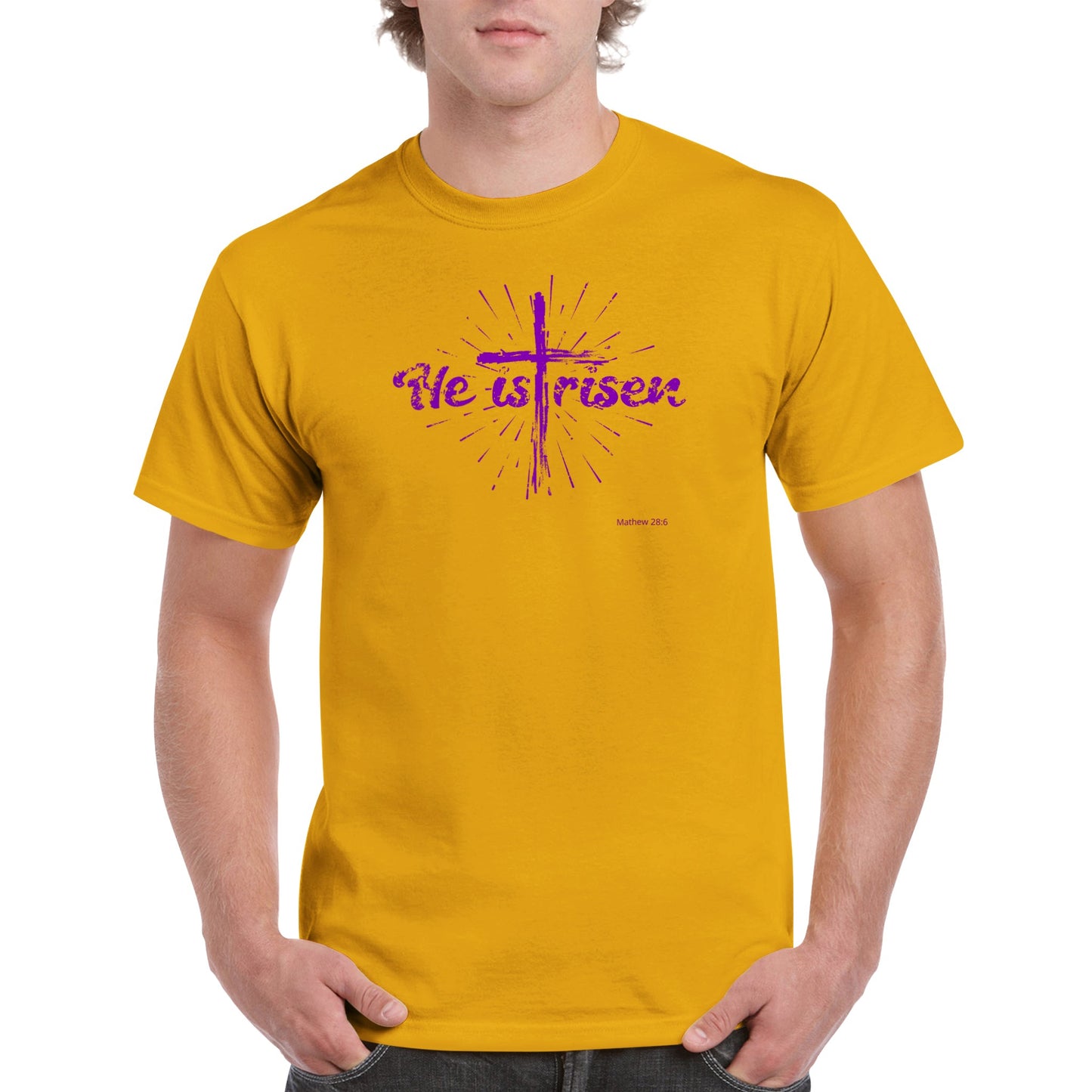 HE IS Risen, Heavyweight Unisex Crewneck T-shirt