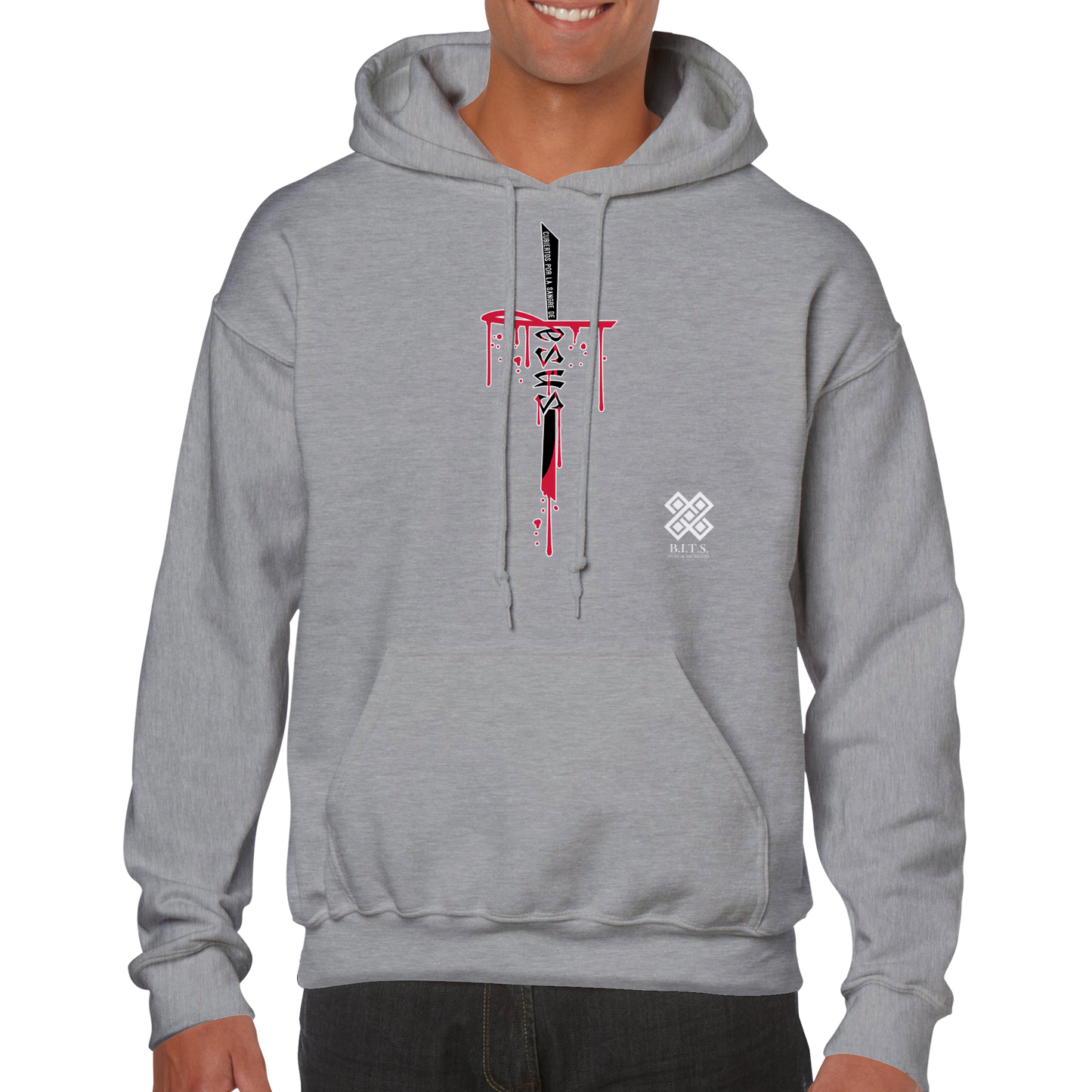 Cubierto Por La Sangre De Cristo, Sudadera con Capucha Clasica - Unisexo