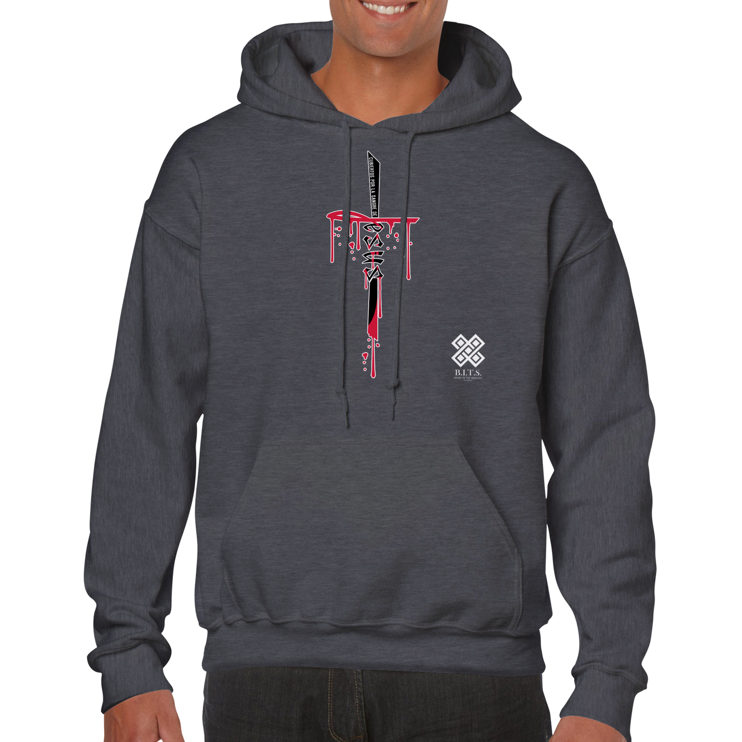 Cubierto Por La Sangre De Cristo, Sudadera con Capucha Clasica - Unisexo