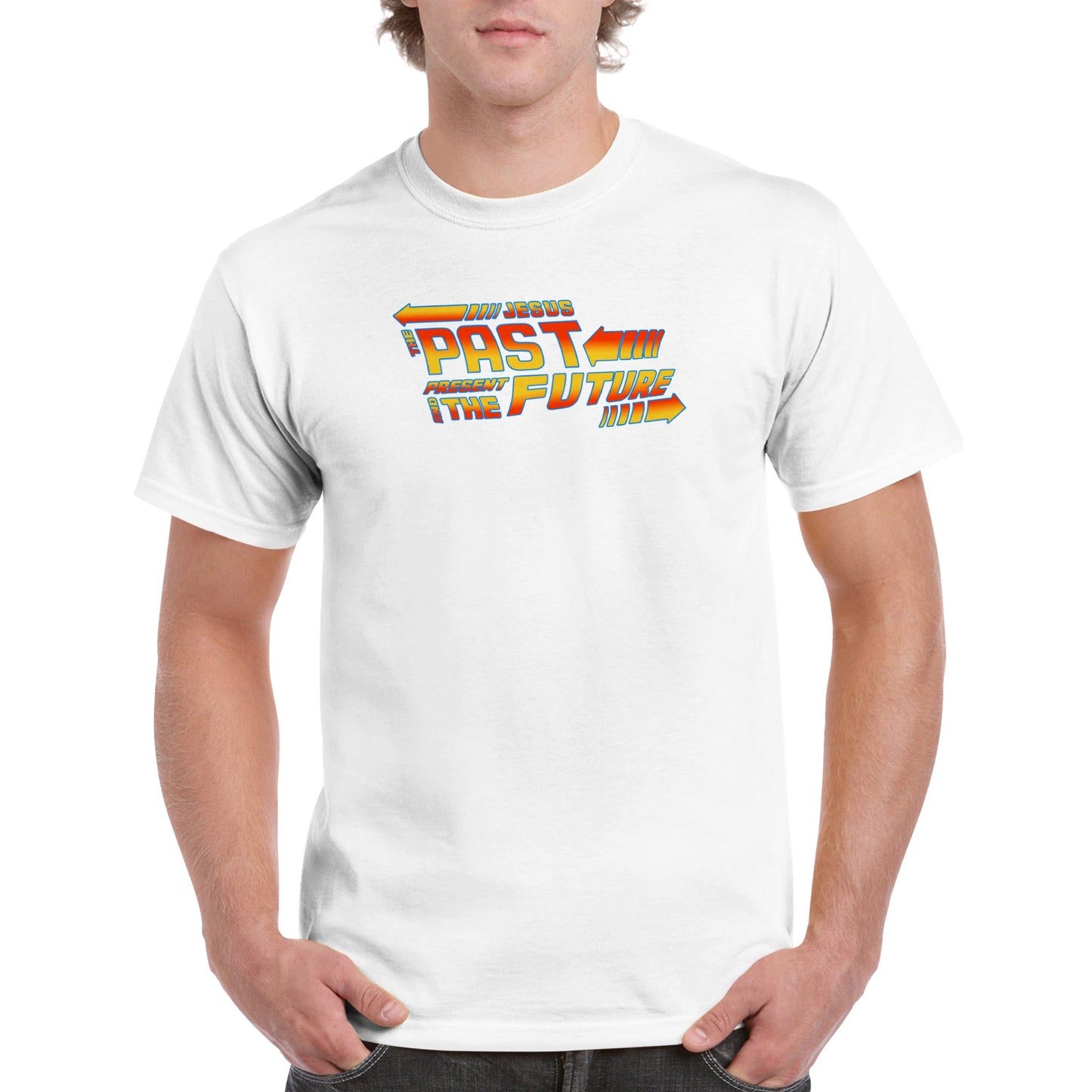 Jesus - The Past, Present & The Future, Heavyweight Unisex Crewneck T-shirt