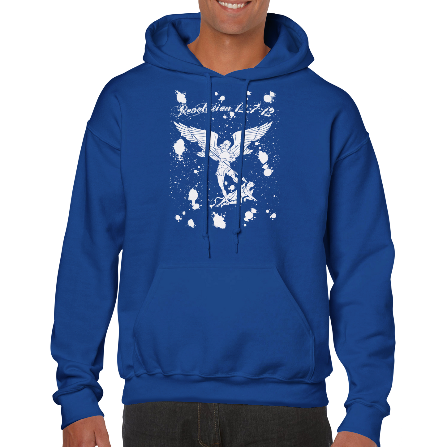 Revelation 12:7-12 Arch Angel Michael Conquers, Classic Unisex Pullover Hoodie
