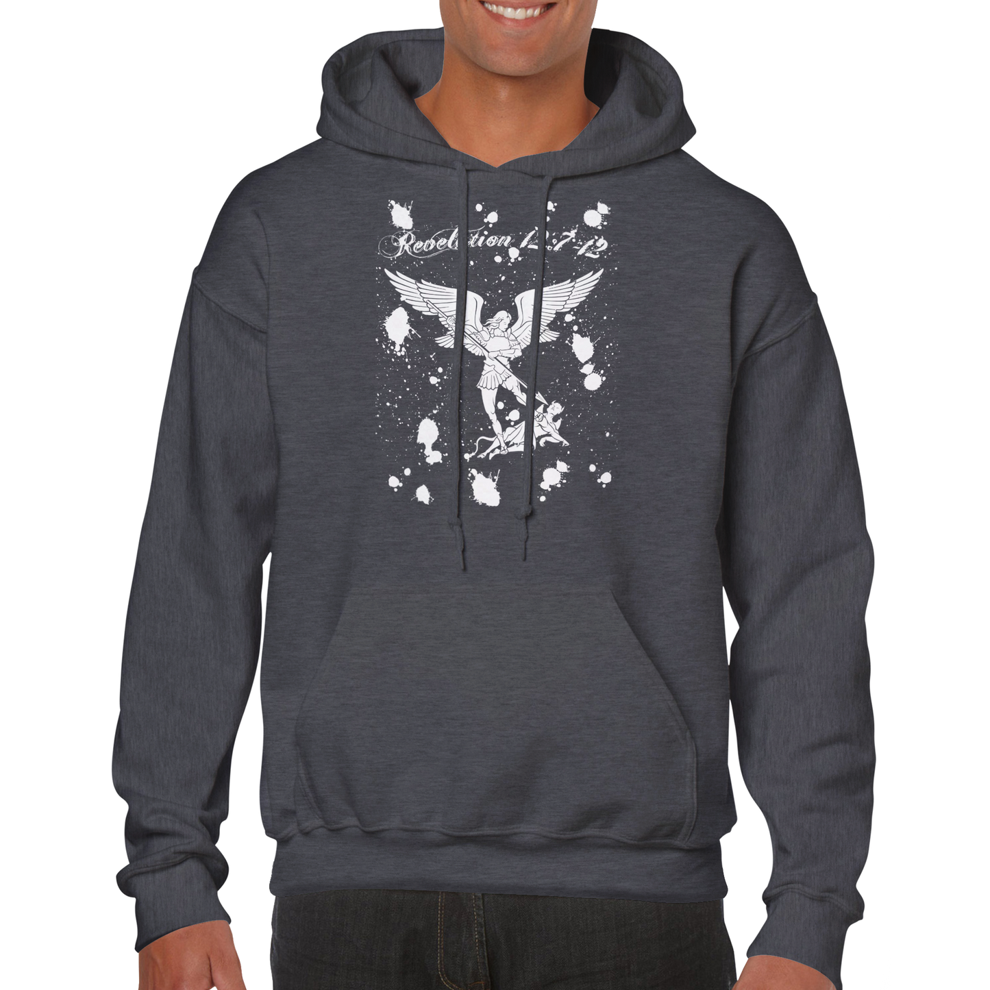 Revelation 12:7-12 Arch Angel Michael Conquers, Classic Unisex Pullover Hoodie