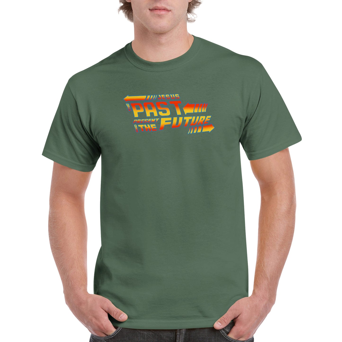 Jesus - The Past, Present & The Future, Heavyweight Unisex Crewneck T-shirt