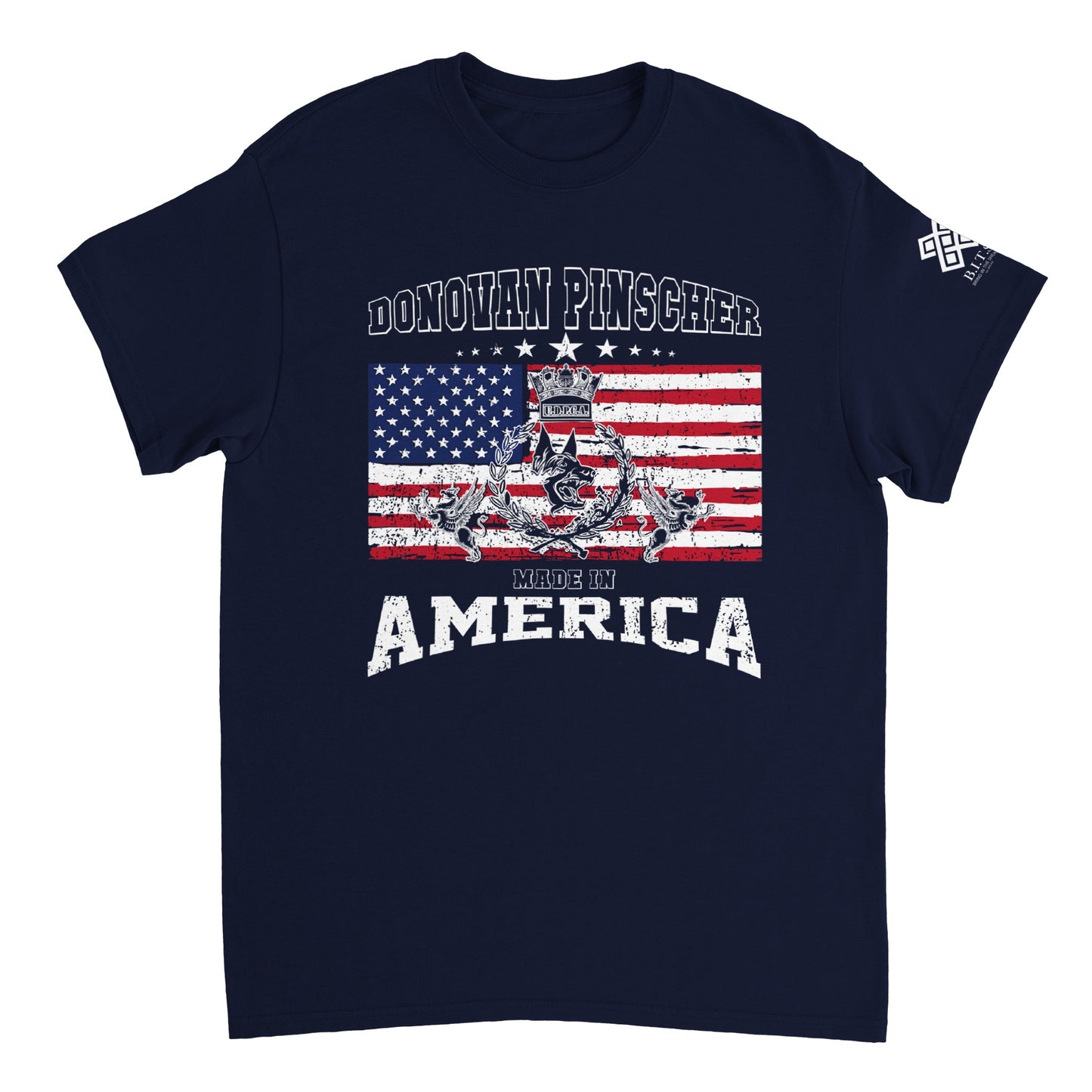 Donovan Pinscher American Made Classic Crest, Heavyweight Unisex Crewneck T-shirt