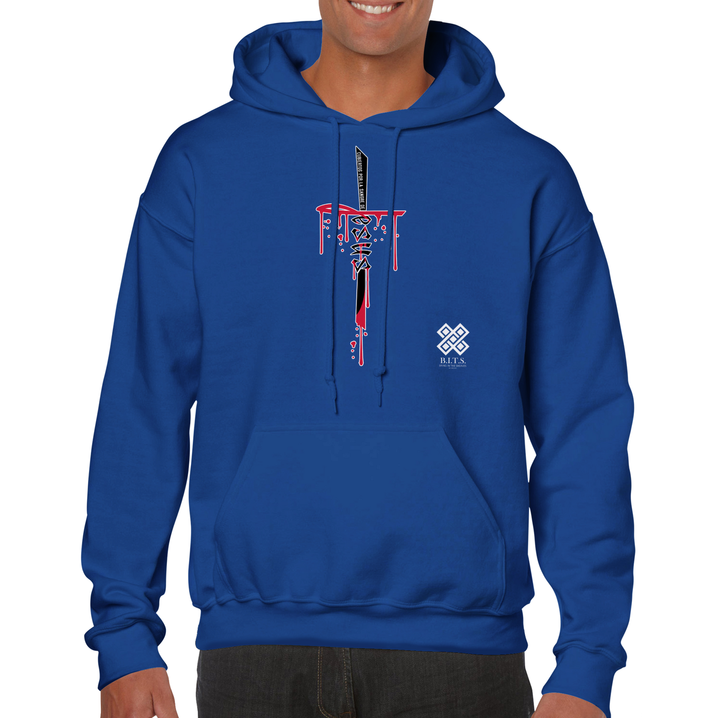 Cubierto Por La Sangre De Cristo, Sudadera con Capucha Clasica - Unisexo