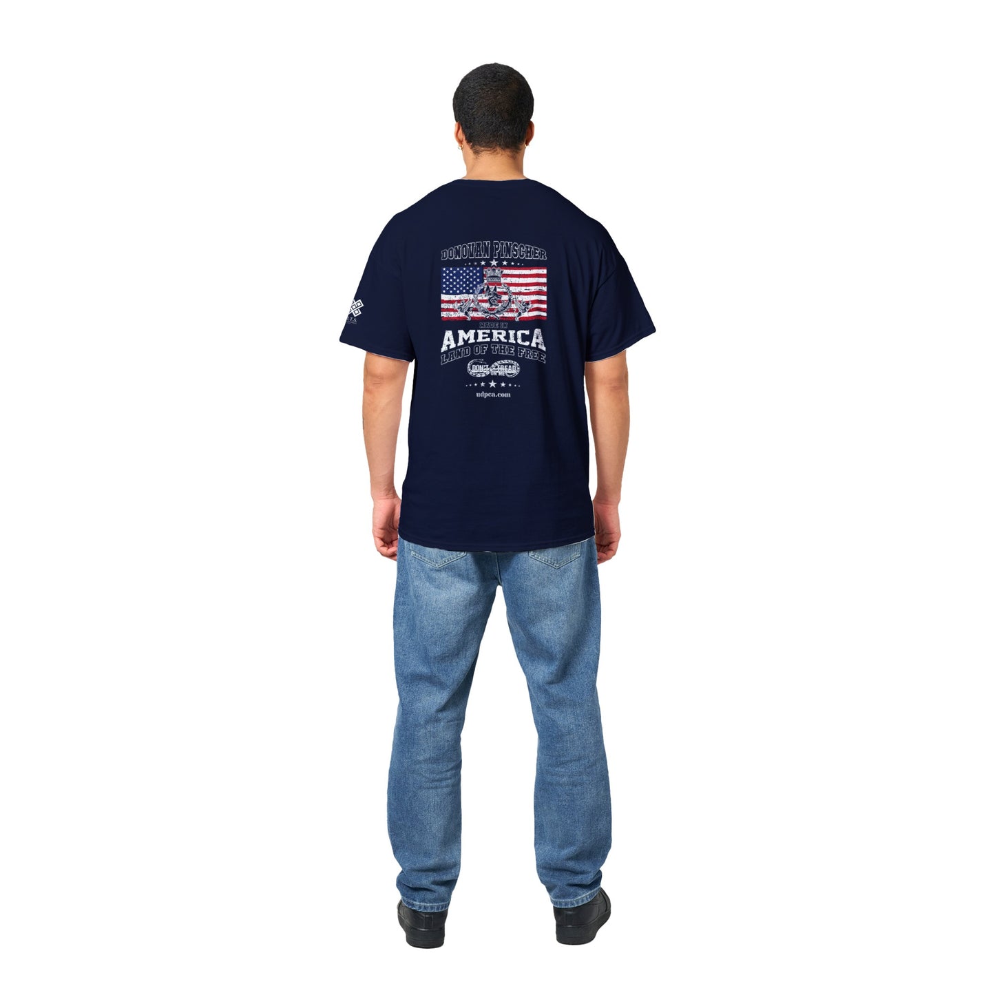 Donovan Pinscher American Made Classic Crest, Heavyweight Unisex Crewneck T-shirt
