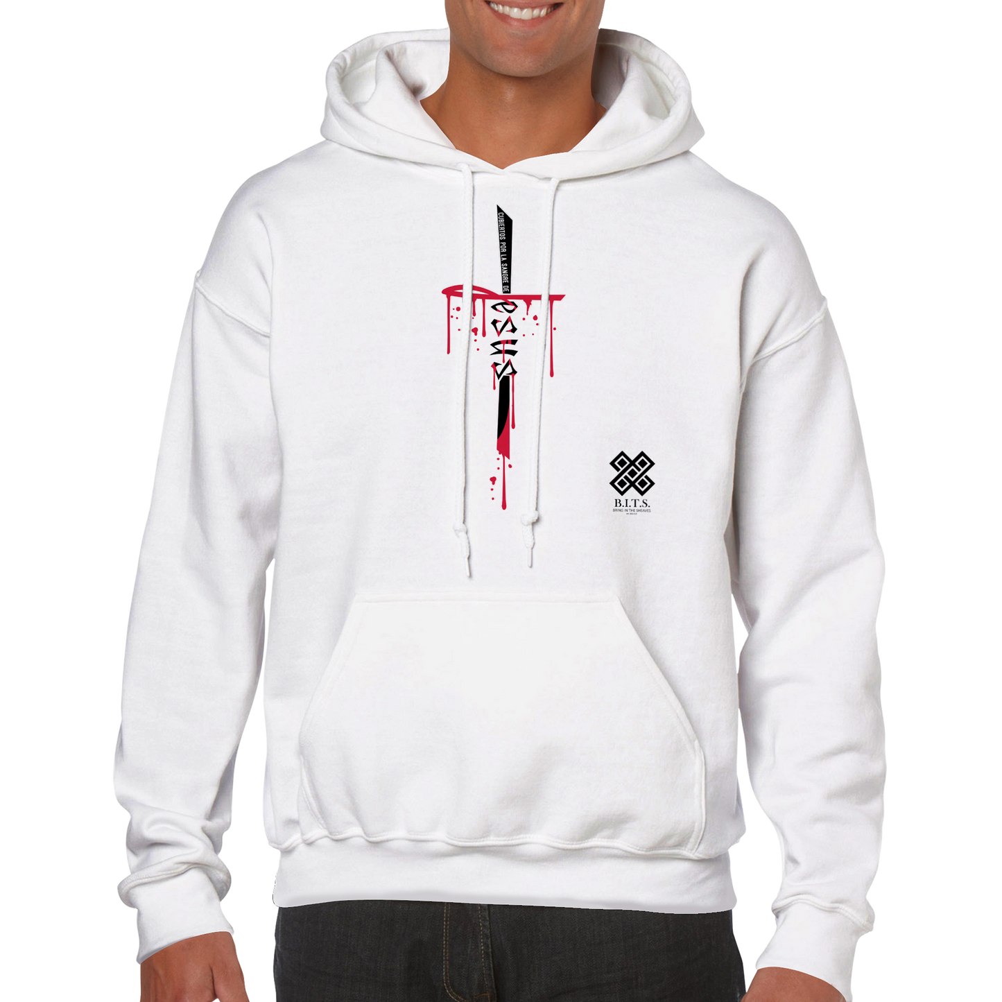 Cubierto Por La Sangre De Cristo, Sudadera con Capucha Clasica - Unisexo