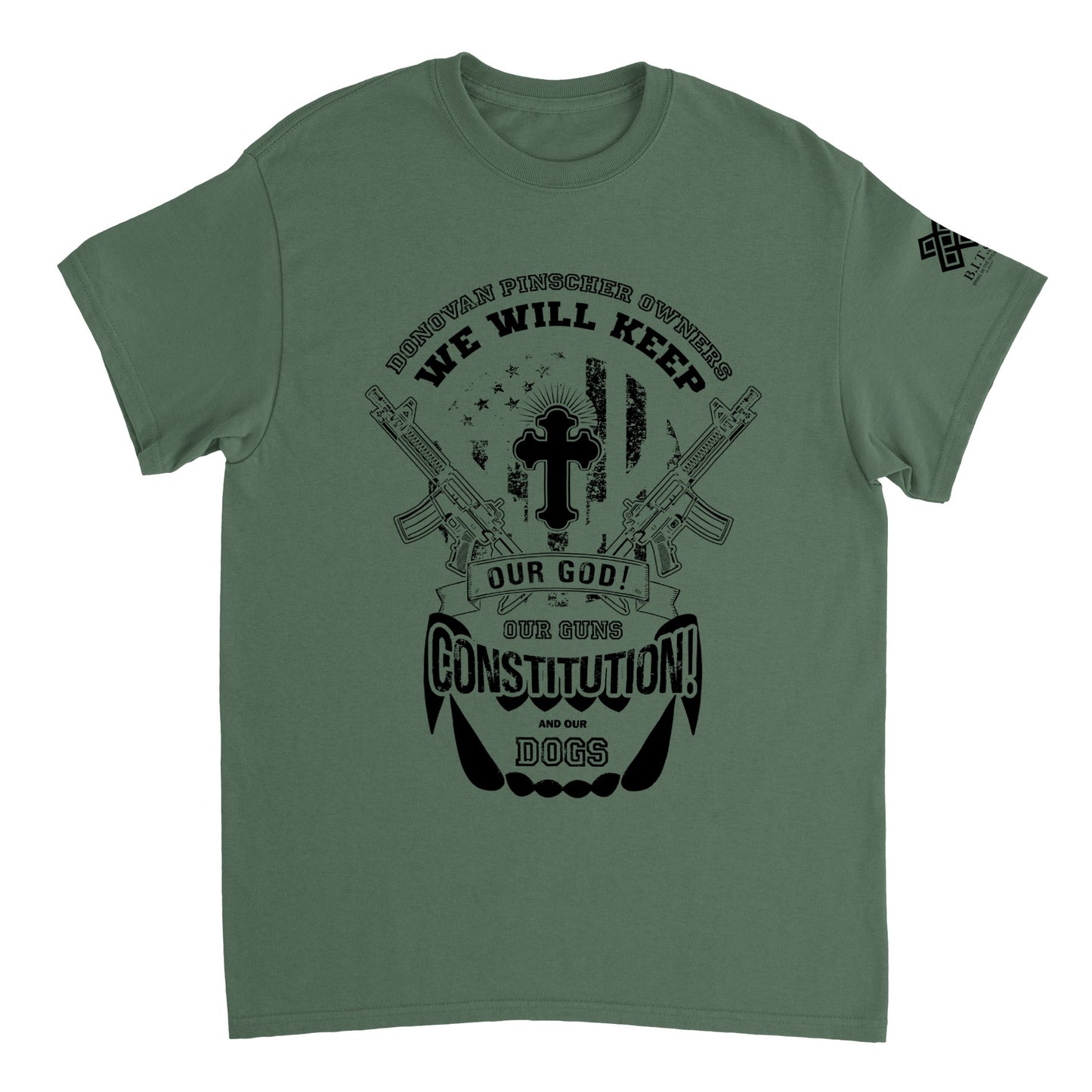 Donovan Pinscher Our Rights Will Not be Stolen, Heavyweight Unisex Crewneck T-shirt