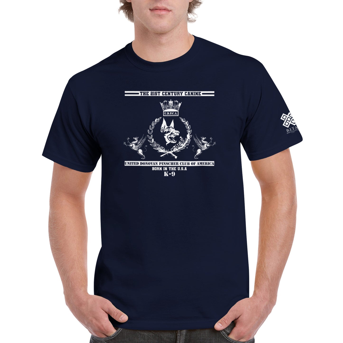 Original Donovan Pinscher Classic Logo, Heavyweight Unisex Crewneck T-shirt