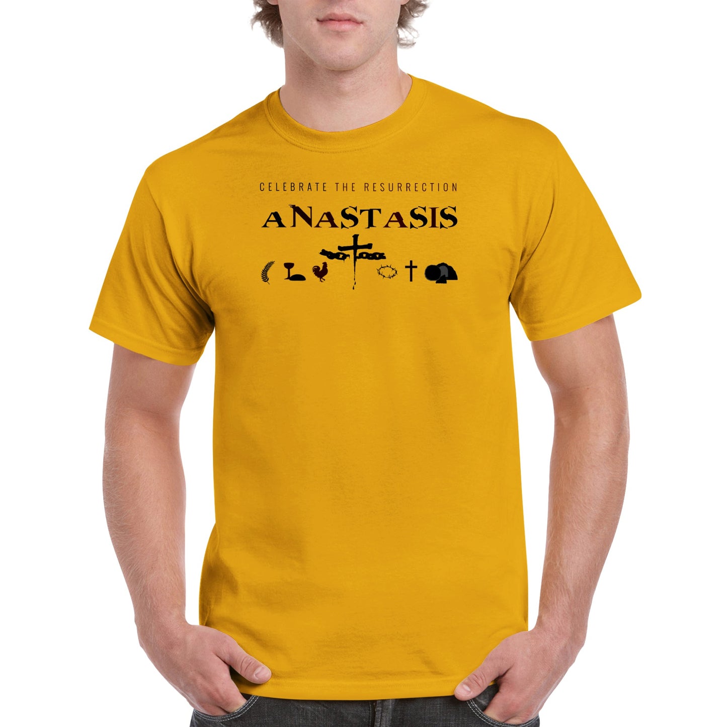 Anastasis Celebrate the Resurrection, Heavyweight Unisex Crewneck T-shirt