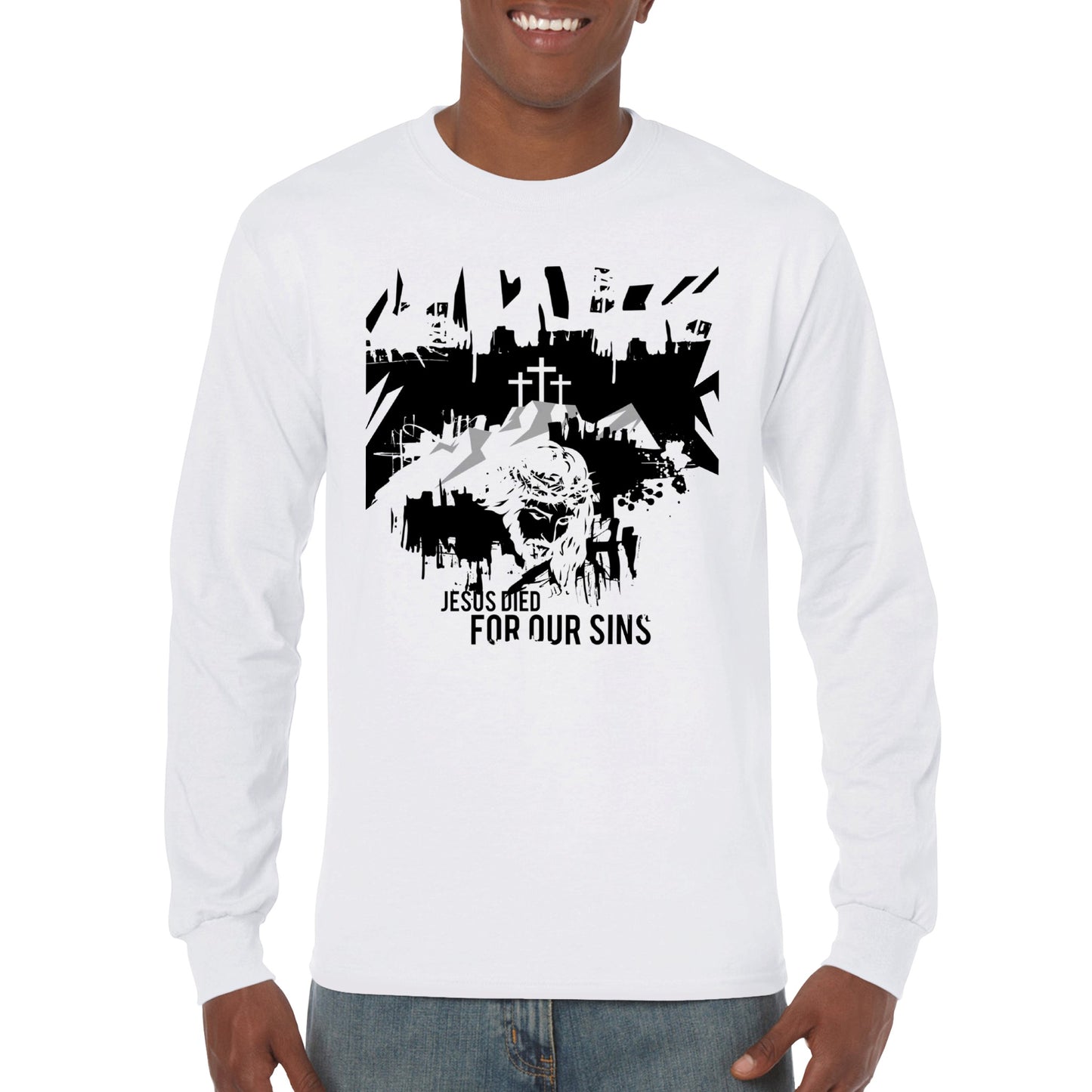 Jesus Died for Our Sins, Classic Unisex Longsleeve T-shirt