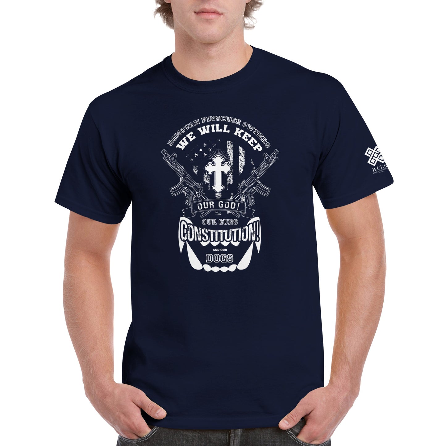 Donovan Pinscher Our Rights Will Not be Stolen, Heavyweight Unisex Crewneck T-shirt
