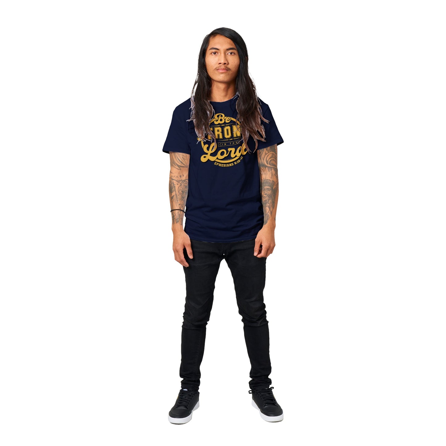 Be Strong in The Lord Ephesians 6:10-11, Heavyweight Unisex Crewneck T-shirt