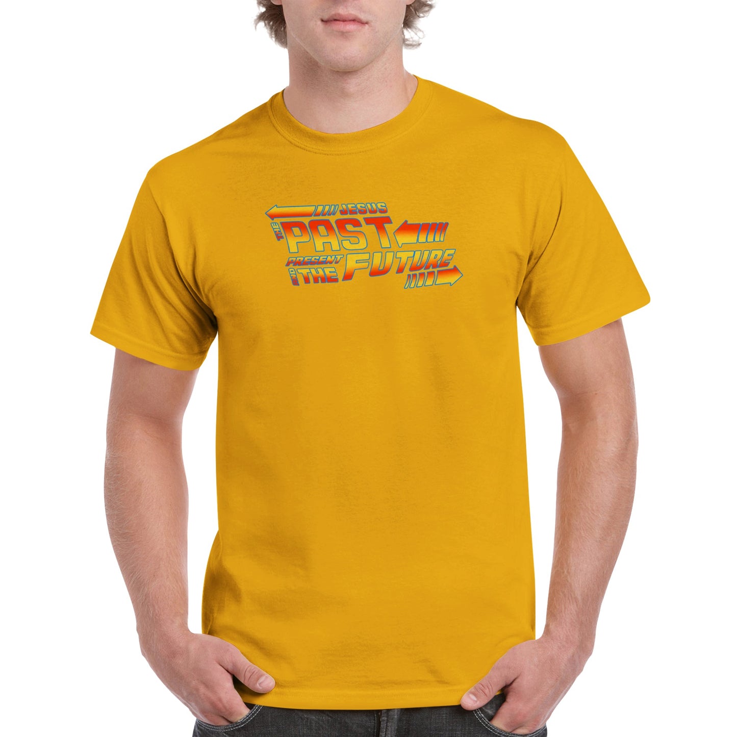 Jesus - The Past, Present & The Future, Heavyweight Unisex Crewneck T-shirt