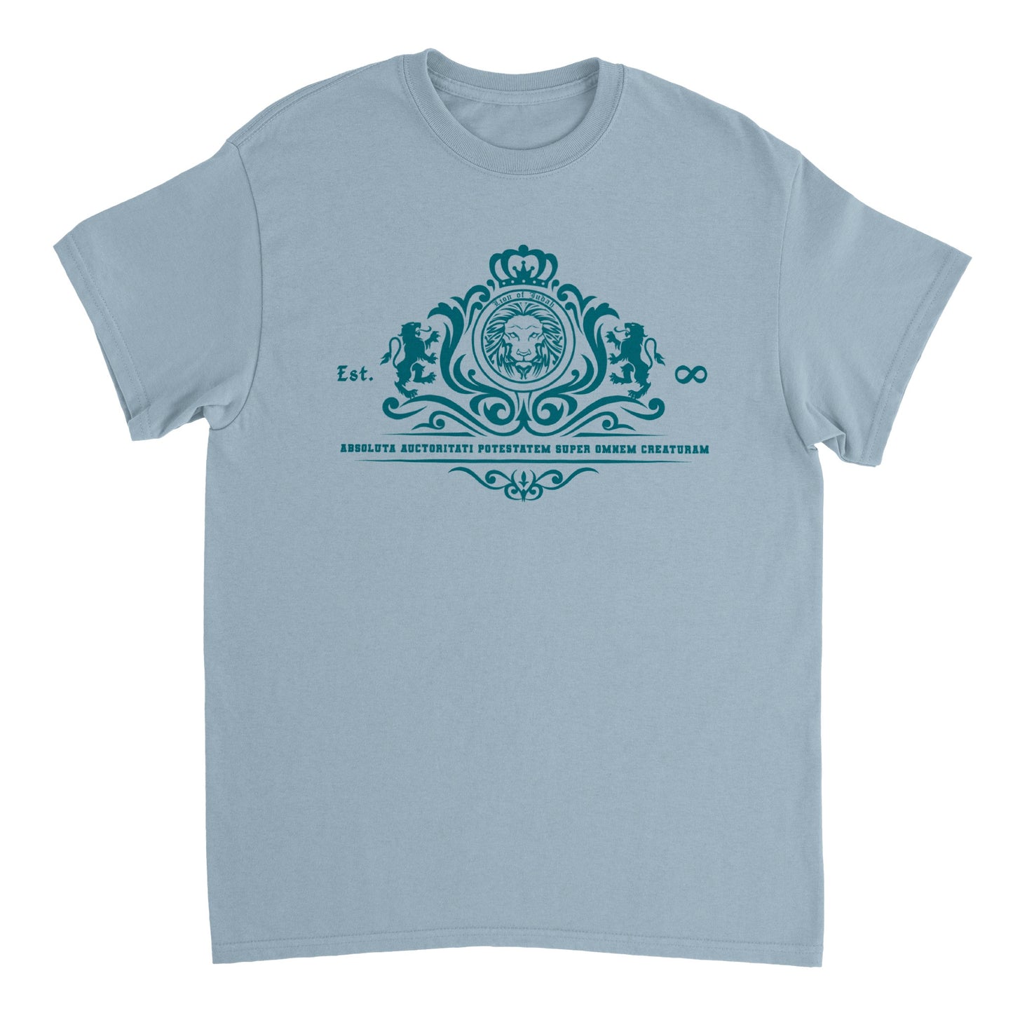 Lion of Judah Stylized CRYSTAL TEAL EDITION, Heavyweight Unisex Crewneck T-shirt