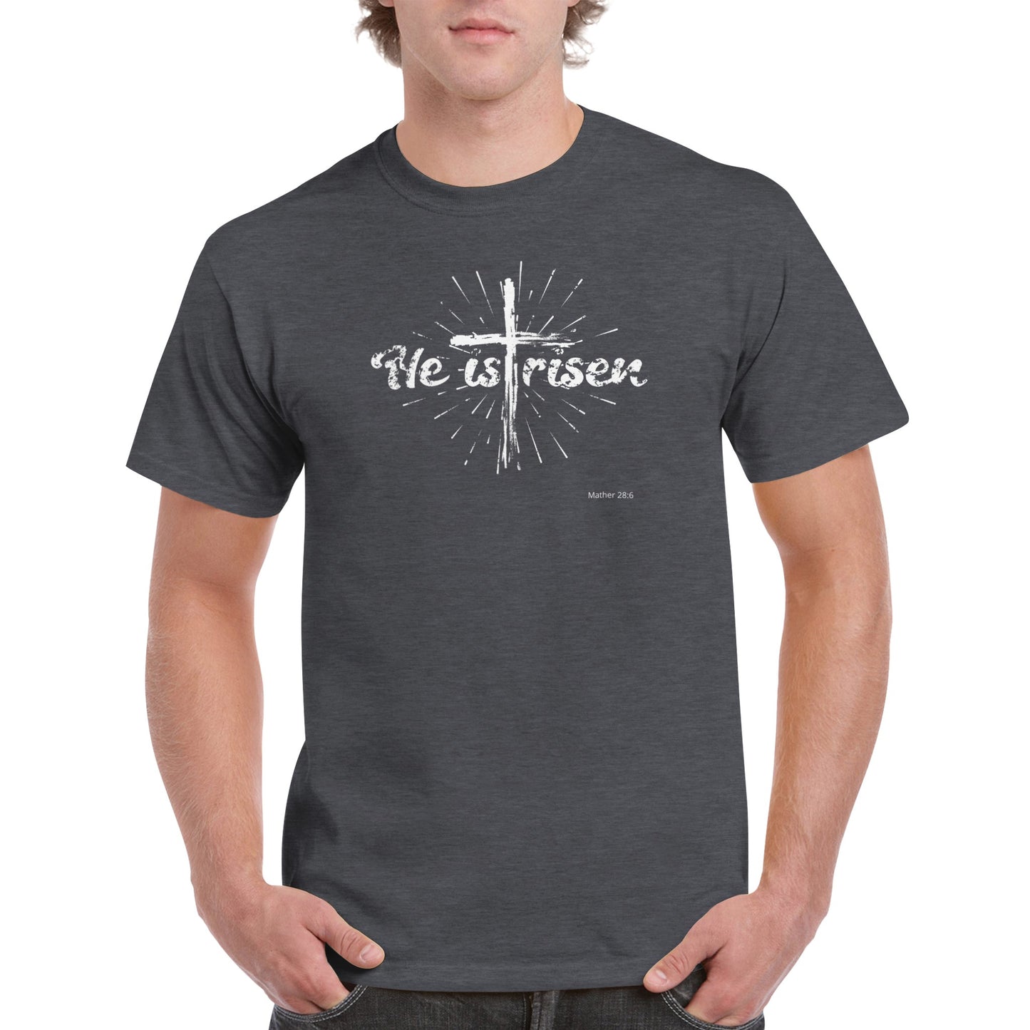 HE IS Risen, Heavyweight Unisex Crewneck T-shirt