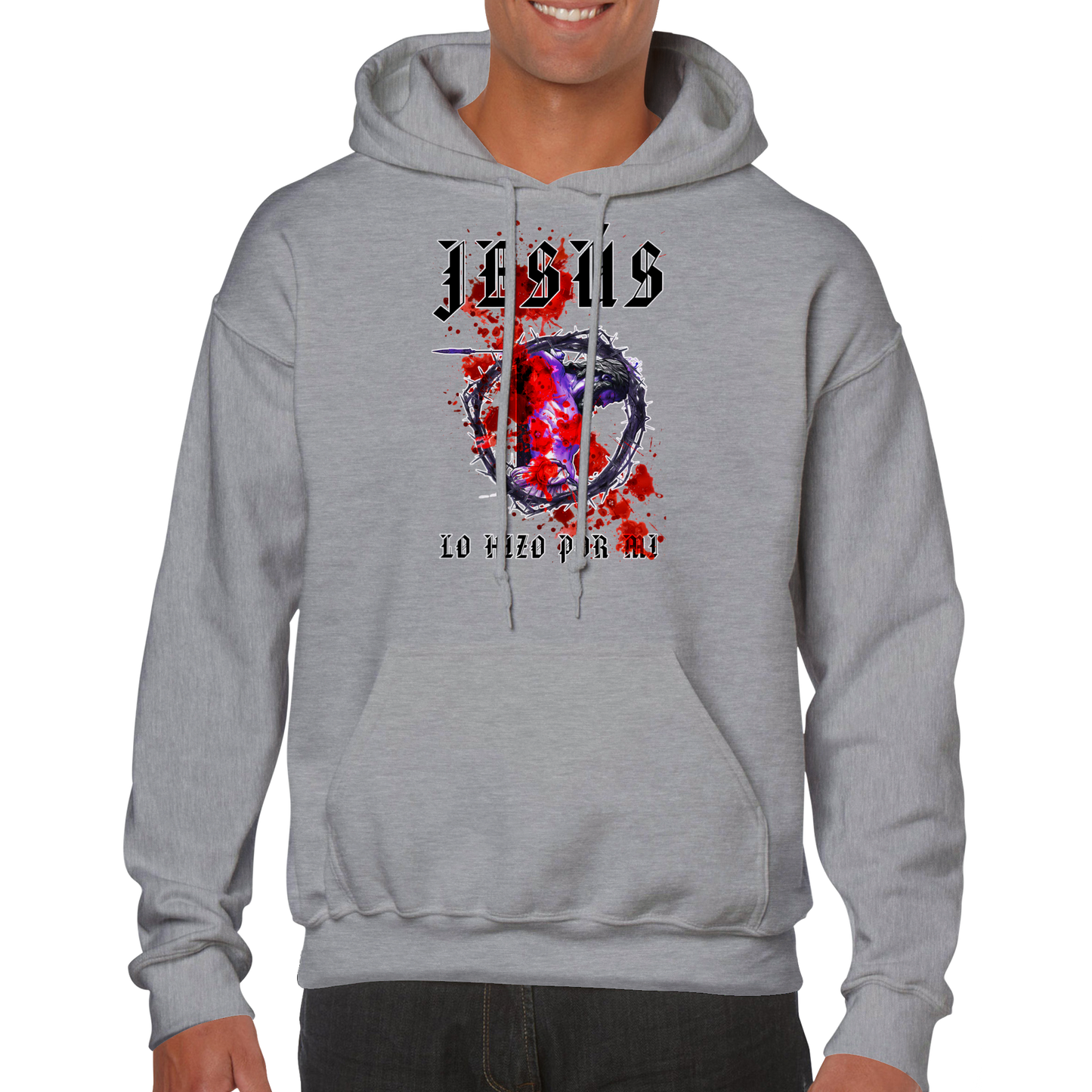 La Crucificacion Lo Hizo Por Mi, Sudadera con Capucha Clasica - Unisexo