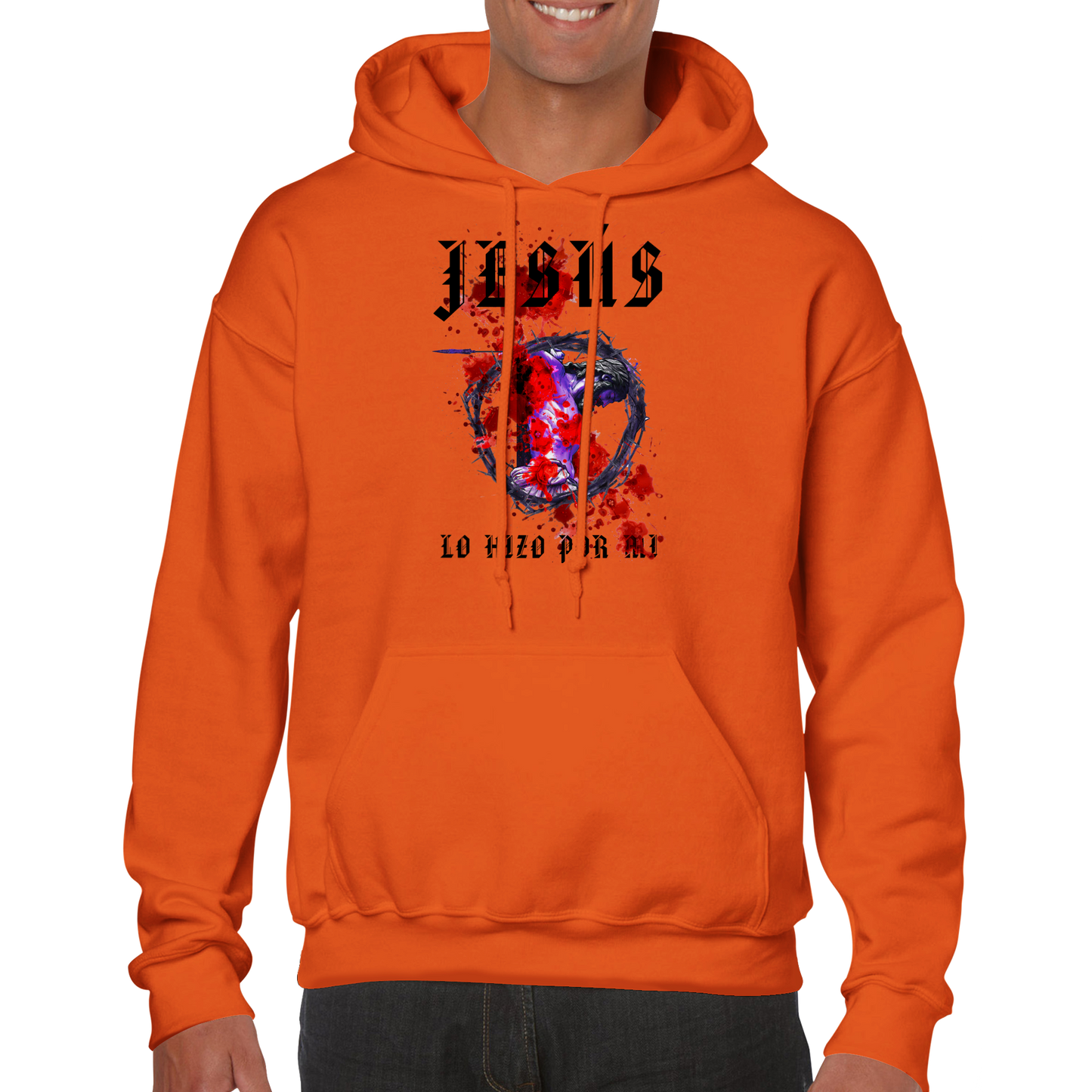 La Crucificacion Lo Hizo Por Mi, Sudadera con Capucha Clasica - Unisexo