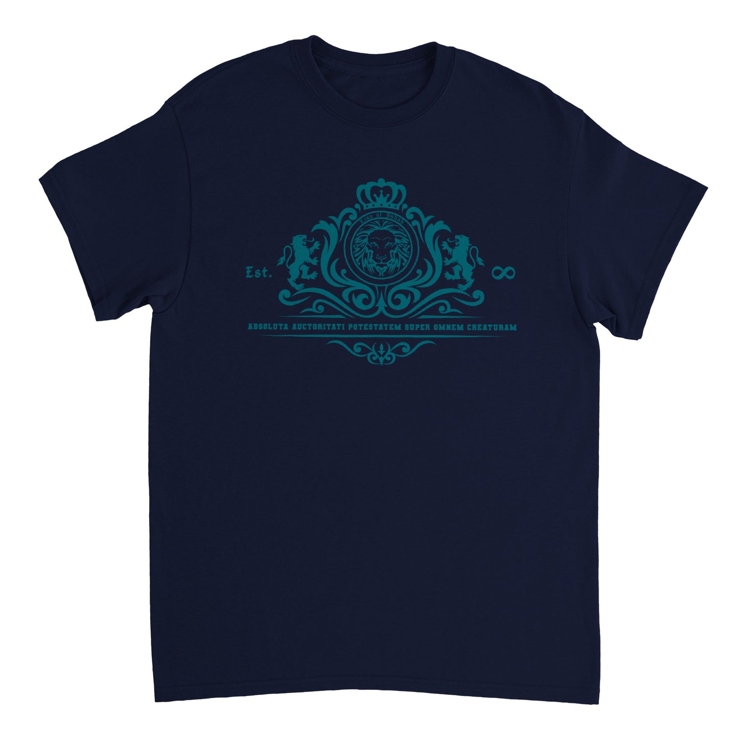 Lion of Judah Stylized CRYSTAL TEAL EDITION, Heavyweight Unisex Crewneck T-shirt