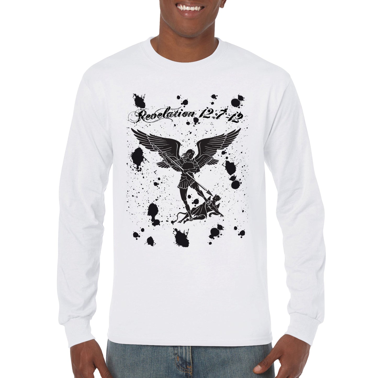 Revelation 12:7-12 Arch Angel Michael Conquers, Classic Unisex Longsleeve T-shirt