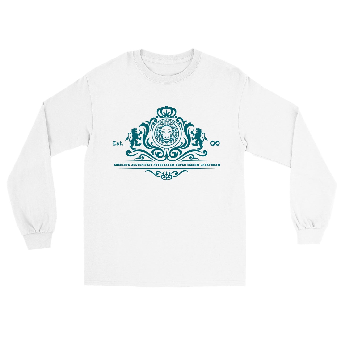 Lion of Judah Stylized CRYSTAL TEAL EDITION, Classic Unisex Longsleeve T-shirt