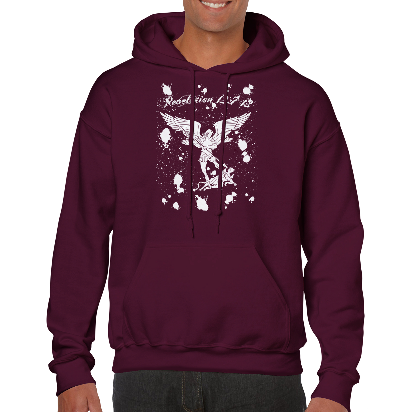 Revelation 12:7-12 Arch Angel Michael Conquers, Classic Unisex Pullover Hoodie