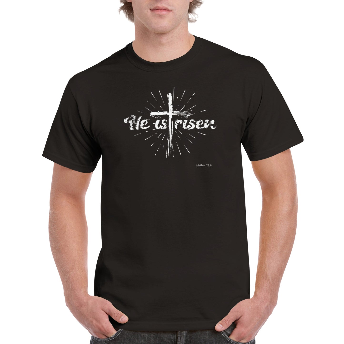 HE IS Risen, Heavyweight Unisex Crewneck T-shirt