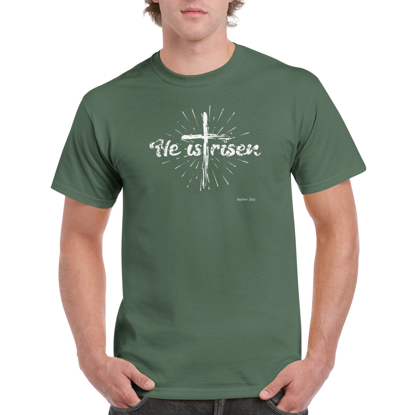 HE IS Risen, Heavyweight Unisex Crewneck T-shirt