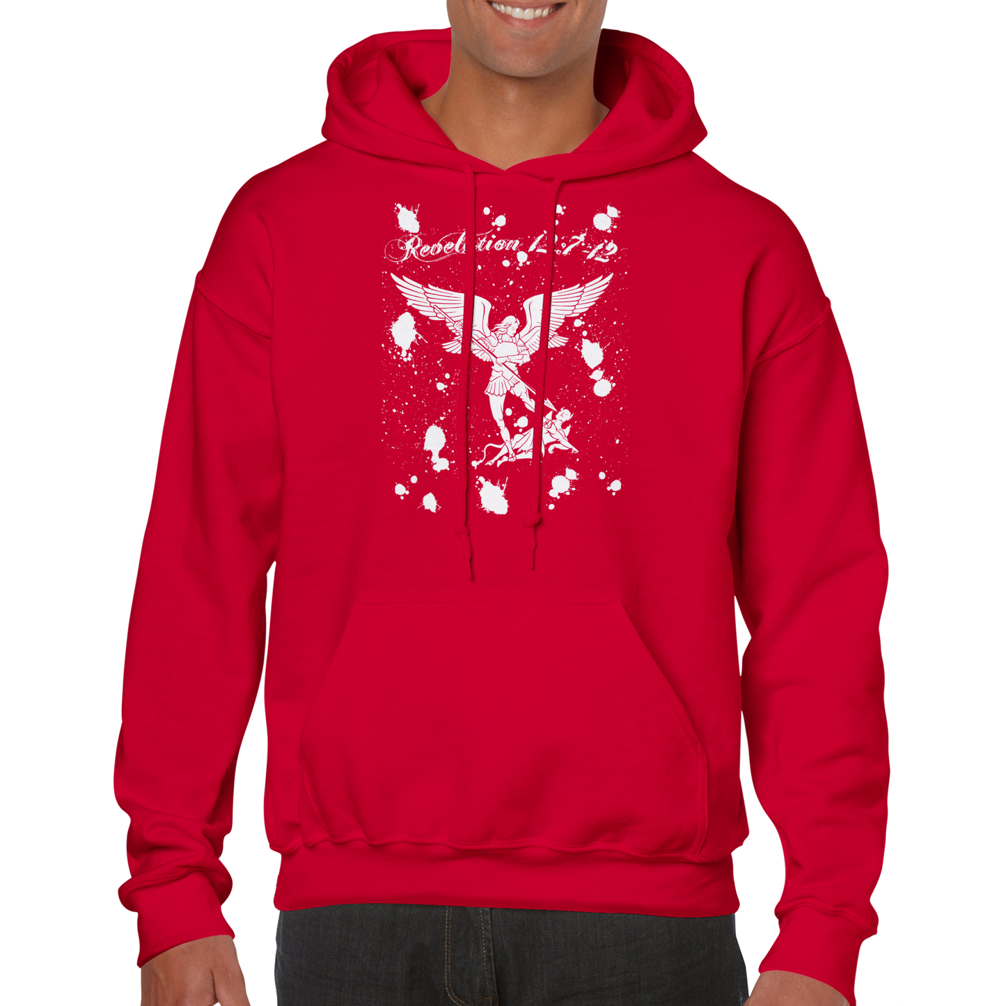 Revelation 12:7-12 Arch Angel Michael Conquers, Classic Unisex Pullover Hoodie