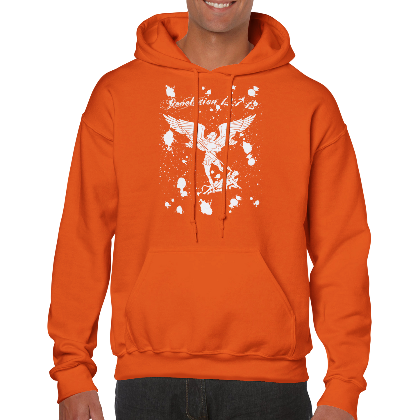 Revelation 12:7-12 Arch Angel Michael Conquers, Classic Unisex Pullover Hoodie