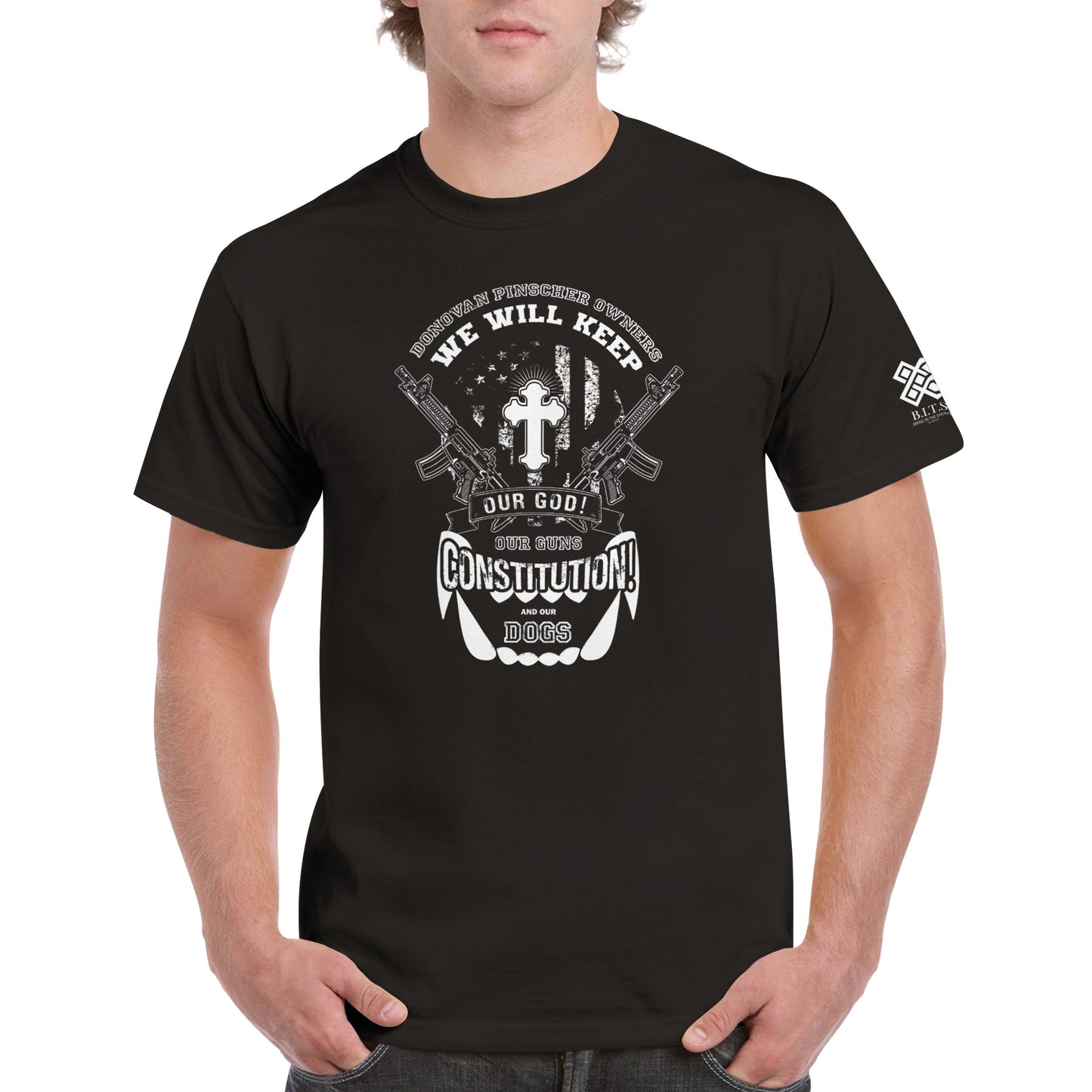 Donovan Pinscher Our Rights Will Not be Stolen, Heavyweight Unisex Crewneck T-shirt