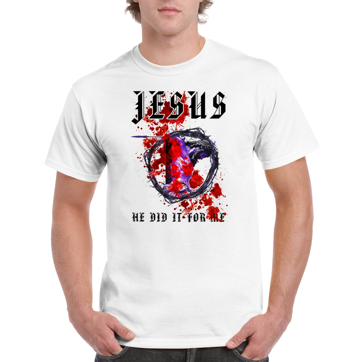 JESUS Did IT For Me, Heavyweight Unisex Crewneck T-shirt