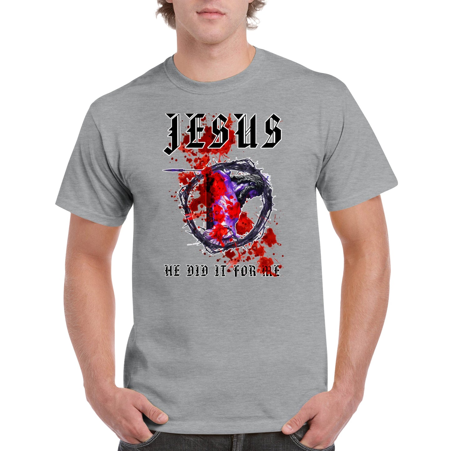 JESUS Did IT For Me, Heavyweight Unisex Crewneck T-shirt