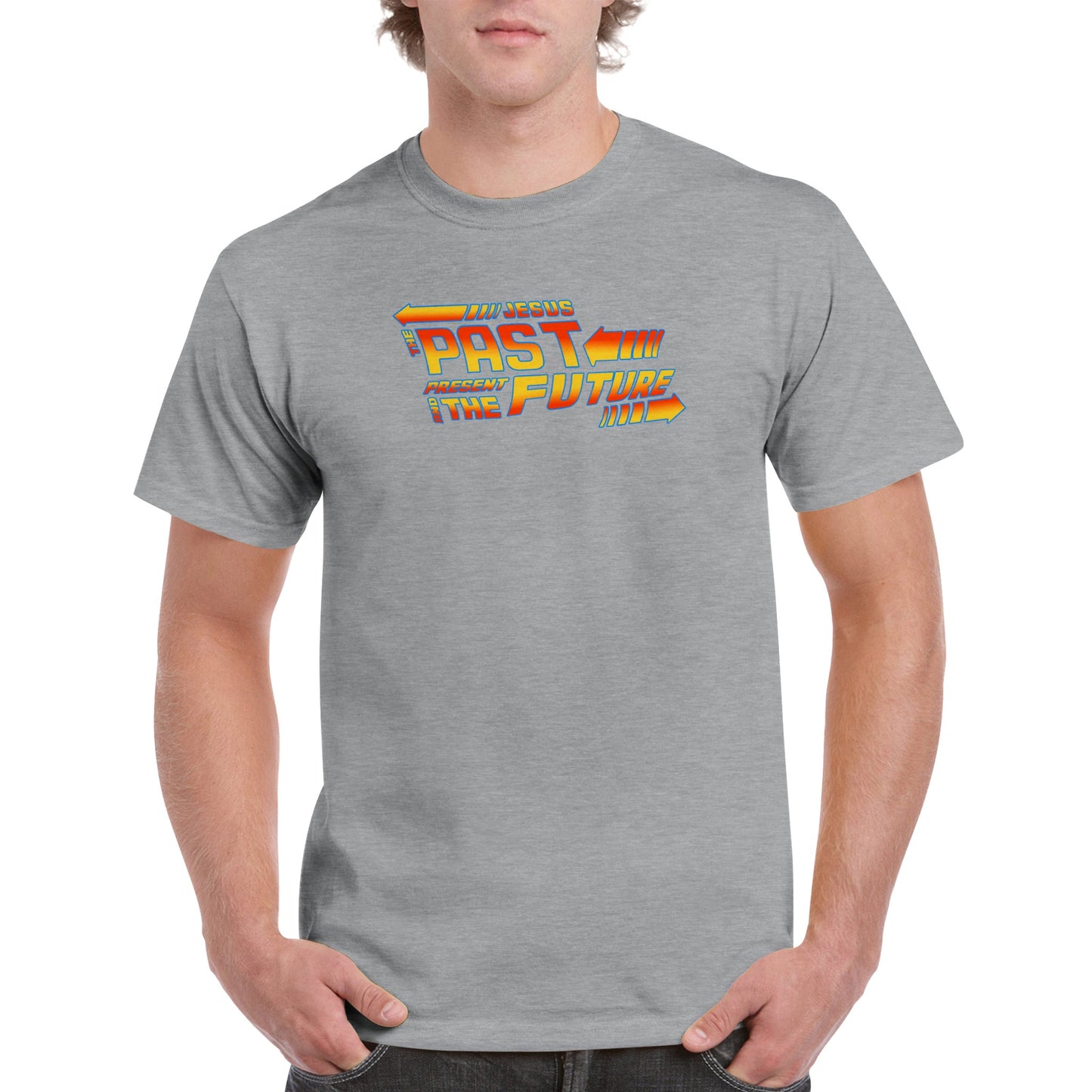 Jesus - The Past, Present & The Future, Heavyweight Unisex Crewneck T-shirt