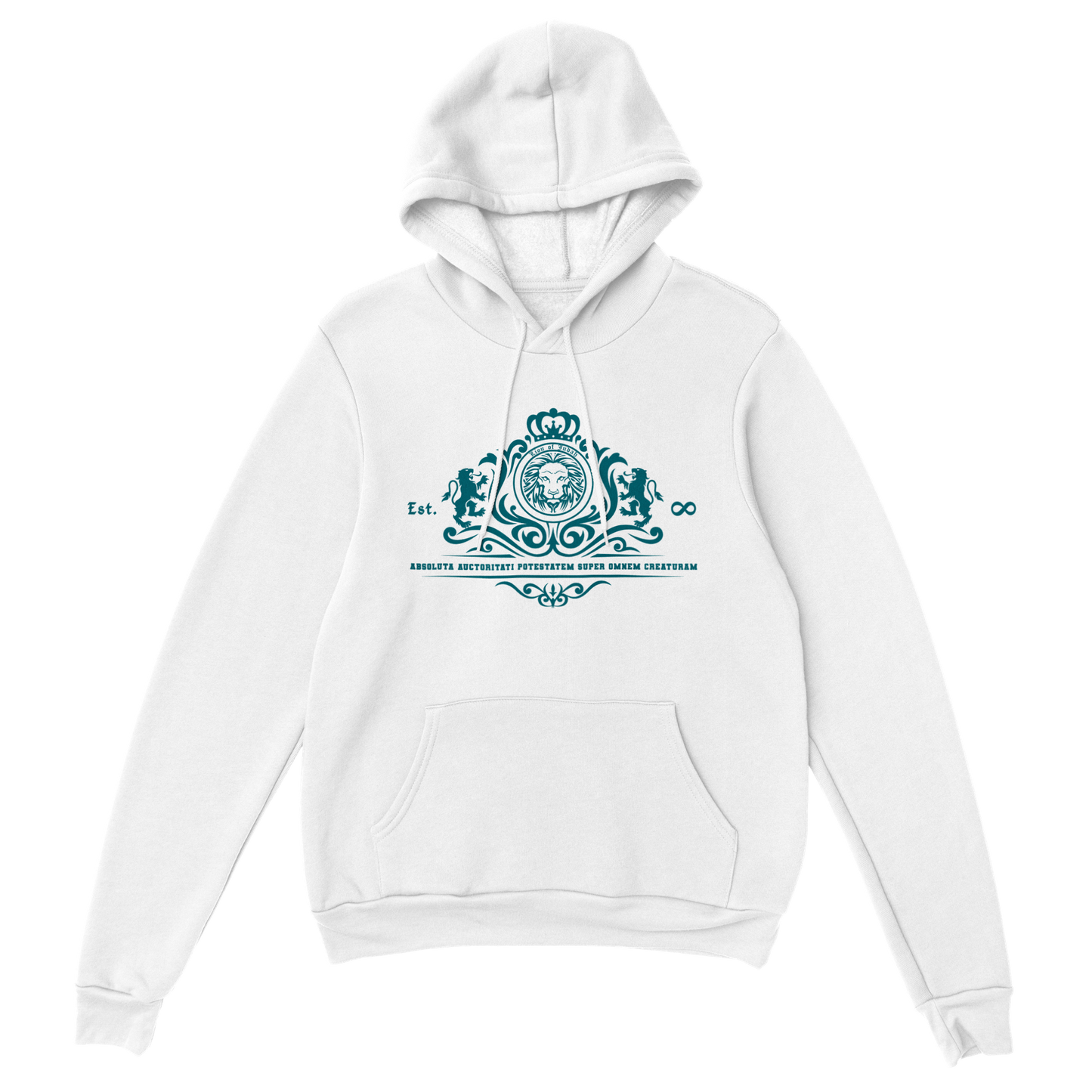 Lion of Judah Stylized CRYSTAL TEAL EDITION, Classic Unisex Pullover Hoodie