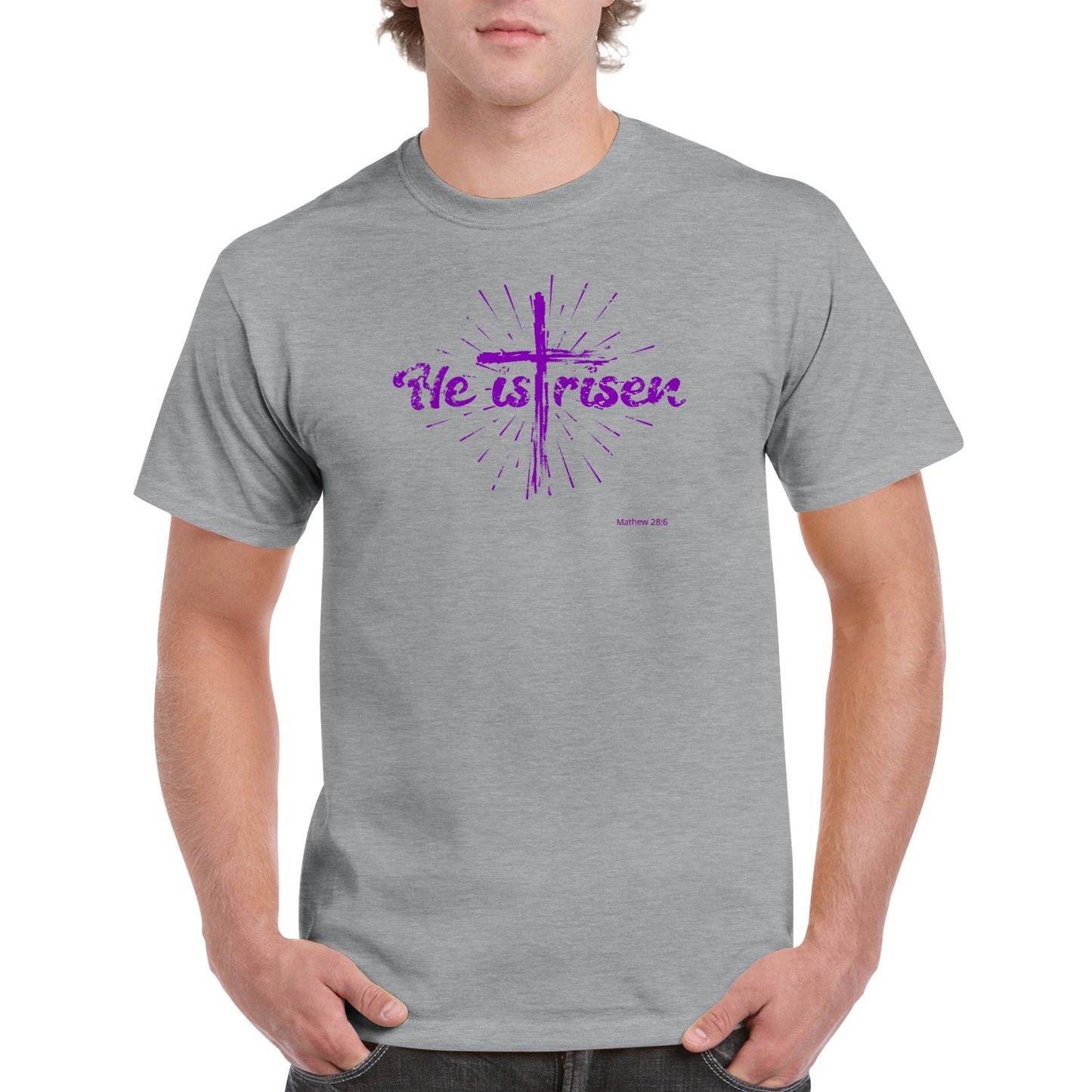 HE IS Risen, Heavyweight Unisex Crewneck T-shirt