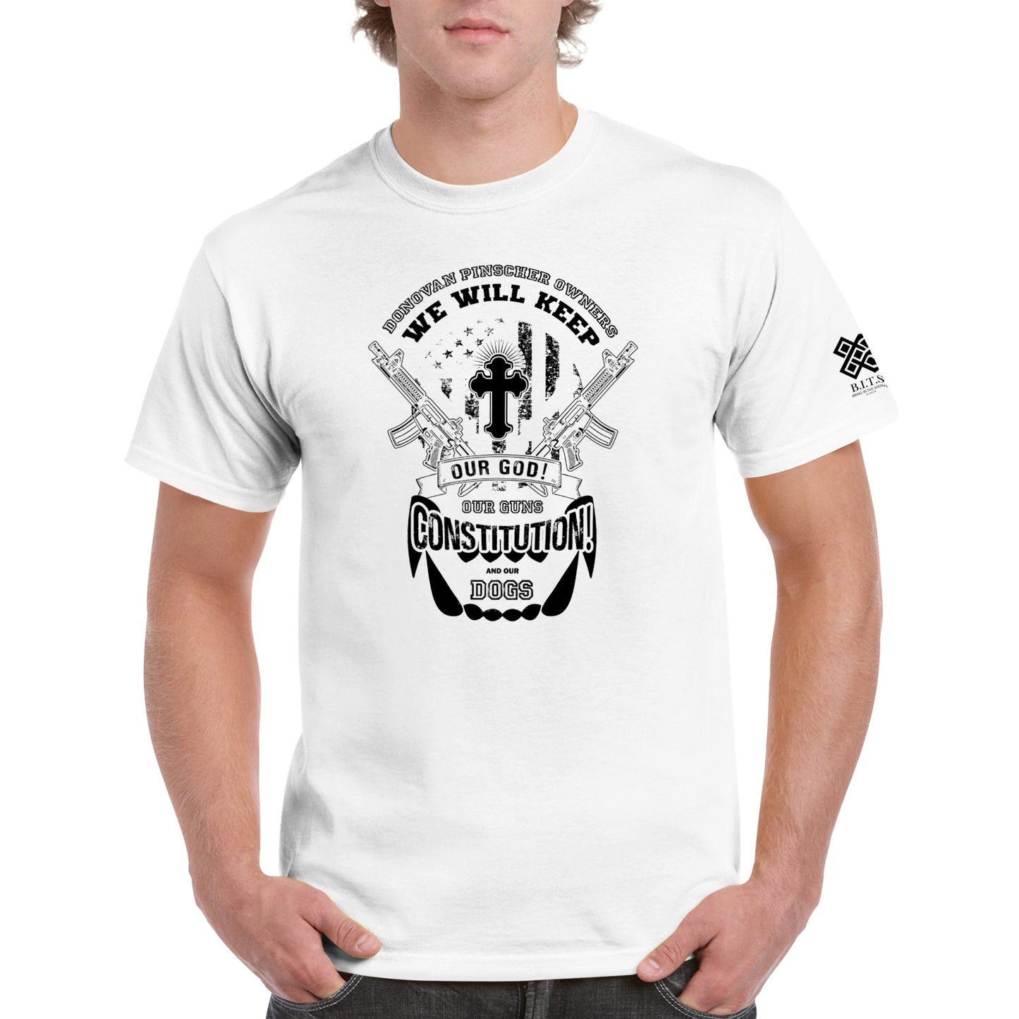 Donovan Pinscher Our Rights Will Not be Stolen, Heavyweight Unisex Crewneck T-shirt