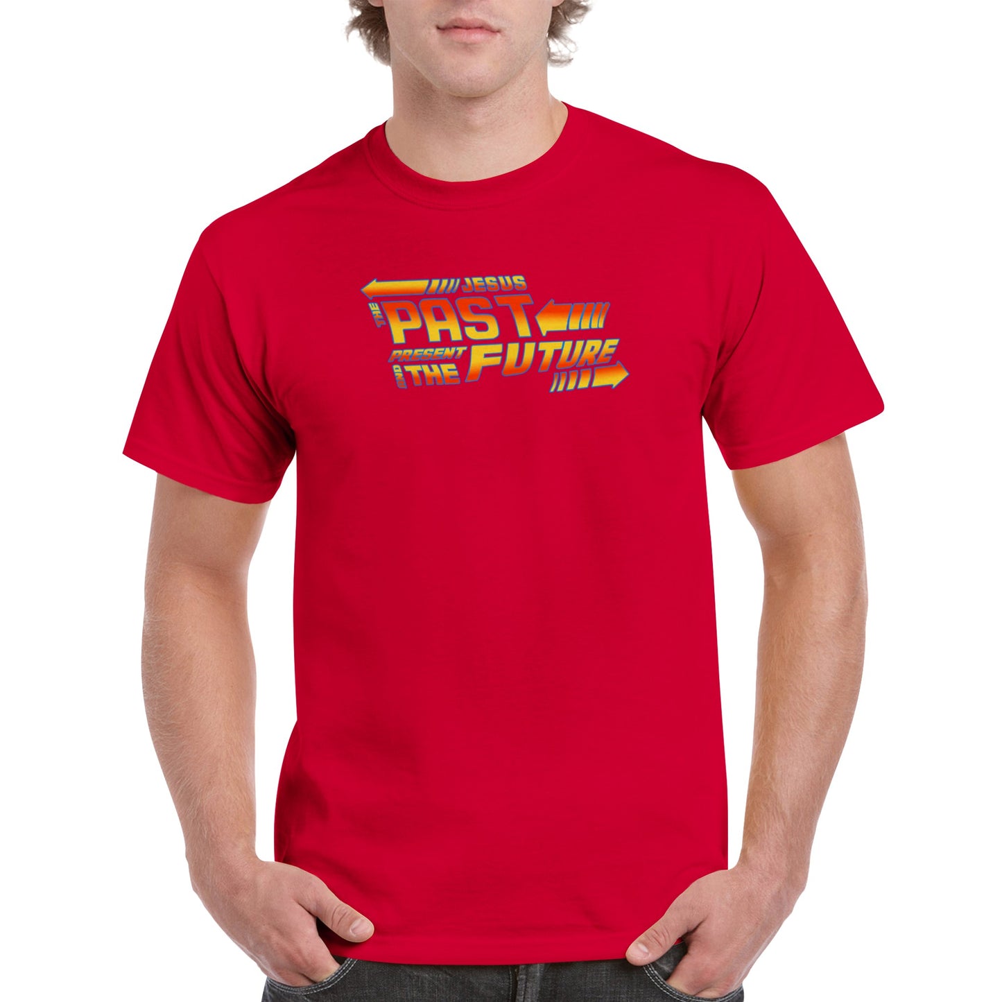 Jesus - The Past, Present & The Future, Heavyweight Unisex Crewneck T-shirt
