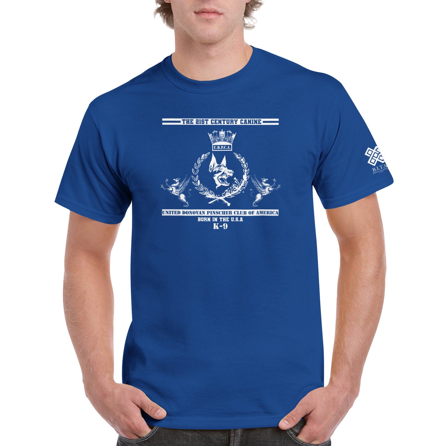Original Donovan Pinscher Classic Logo, Heavyweight Unisex Crewneck T-shirt