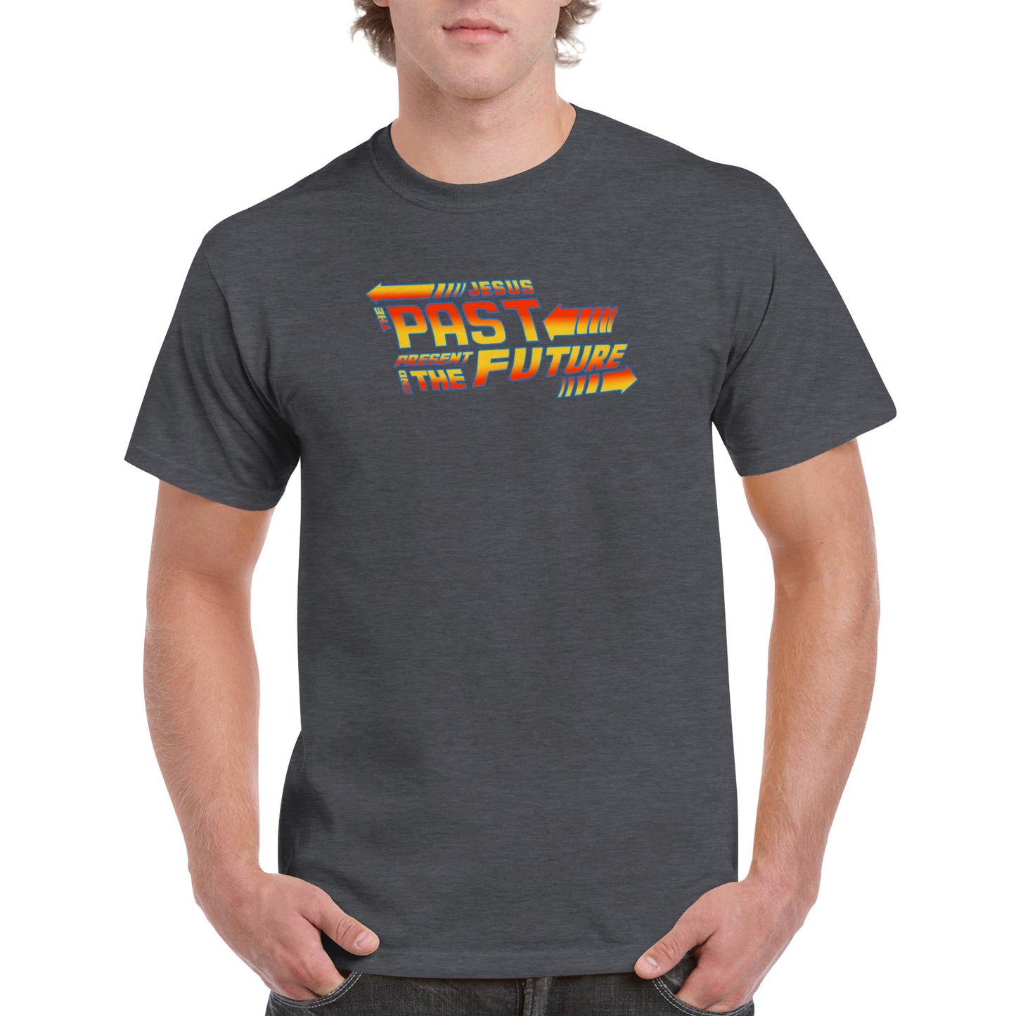 Jesus - The Past, Present & The Future, Heavyweight Unisex Crewneck T-shirt