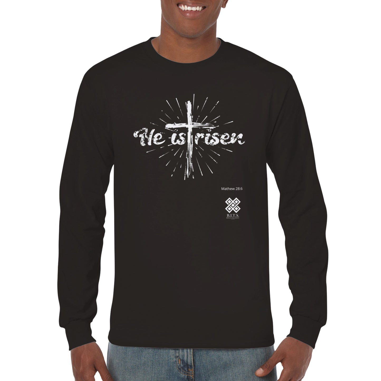 HE is Risen Mat 28:6, Classic Unisex Longsleeve T-shirt