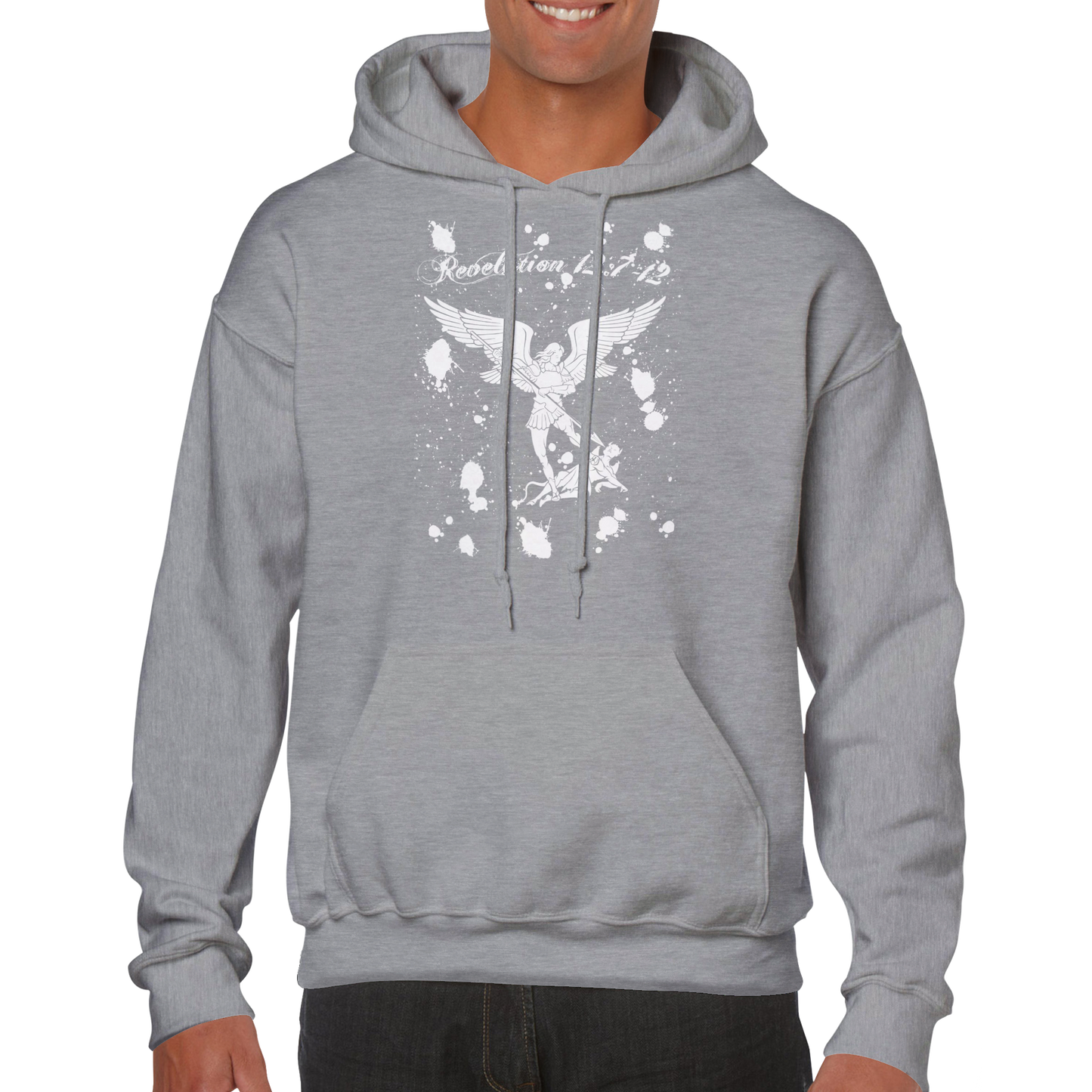 Revelation 12:7-12 Arch Angel Michael Conquers, Classic Unisex Pullover Hoodie