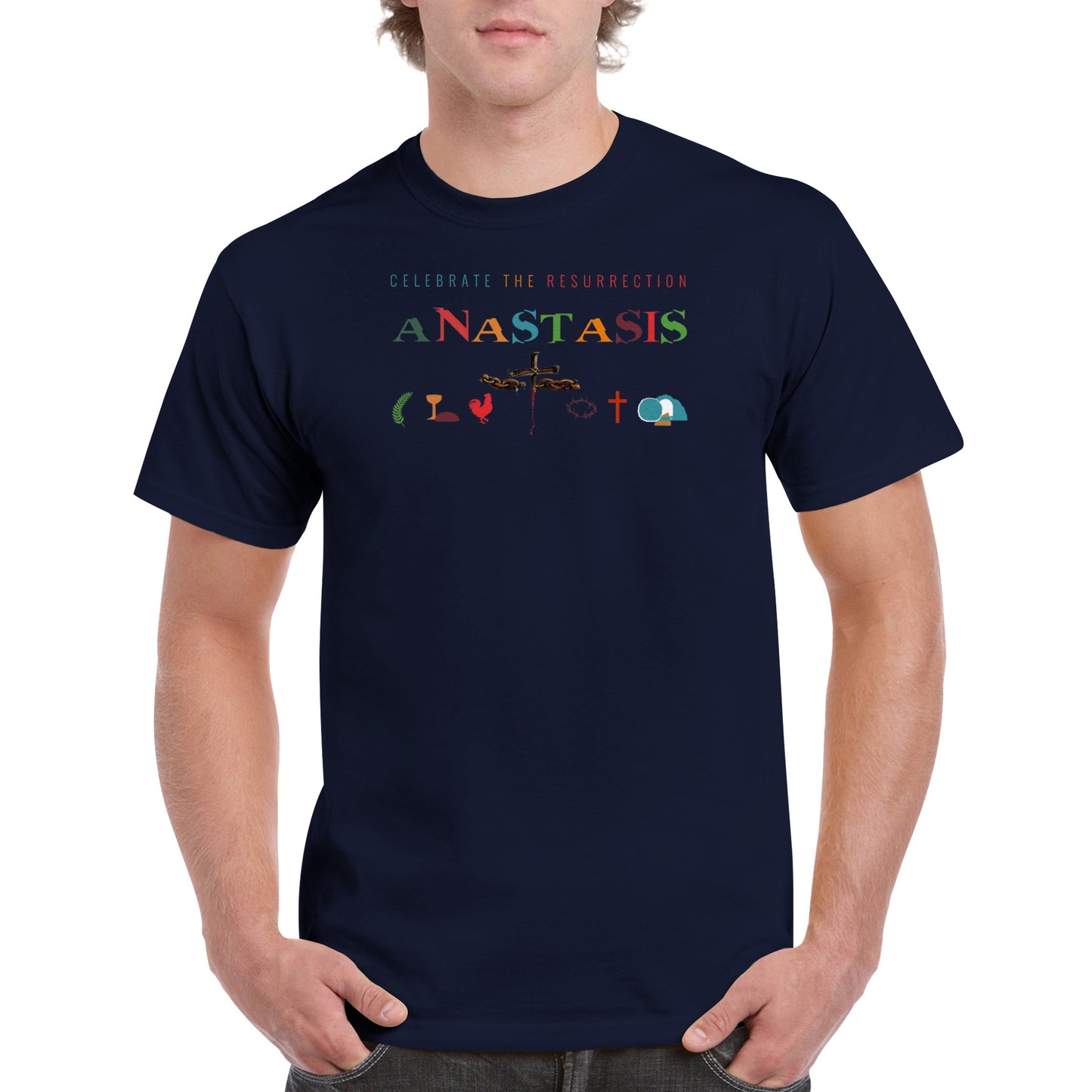 Anastasis Celebrate the Resurrection, Heavyweight Unisex Crewneck T-shirt